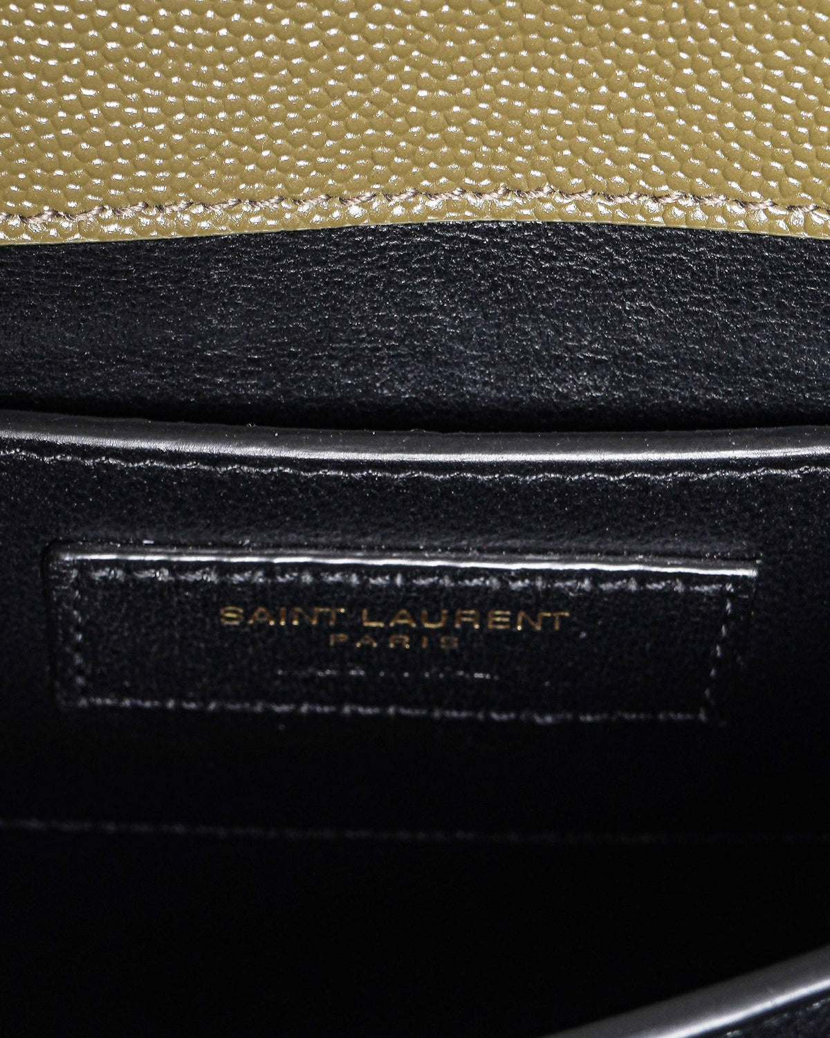 Saint Laurent YSL Cassandra Mini Top Handle In Vert Khaki