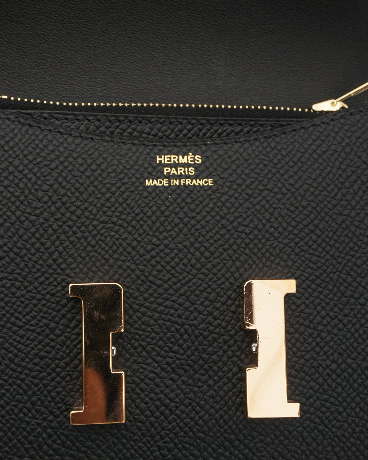 Hermès Black Epsom Leather Constance Slim Wallet
