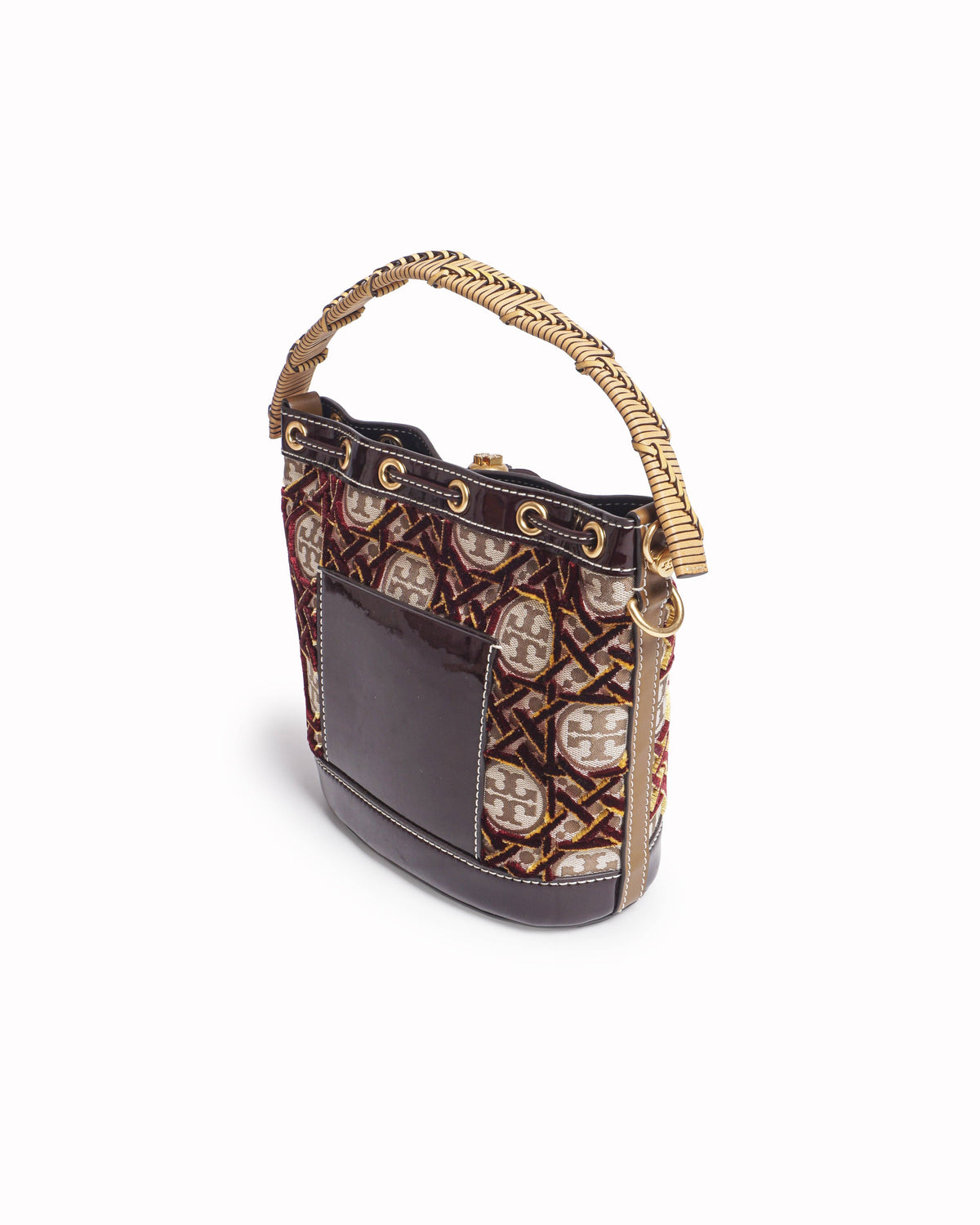 Tory Burch T Monogram Chenille Jacquard Bucket Bag