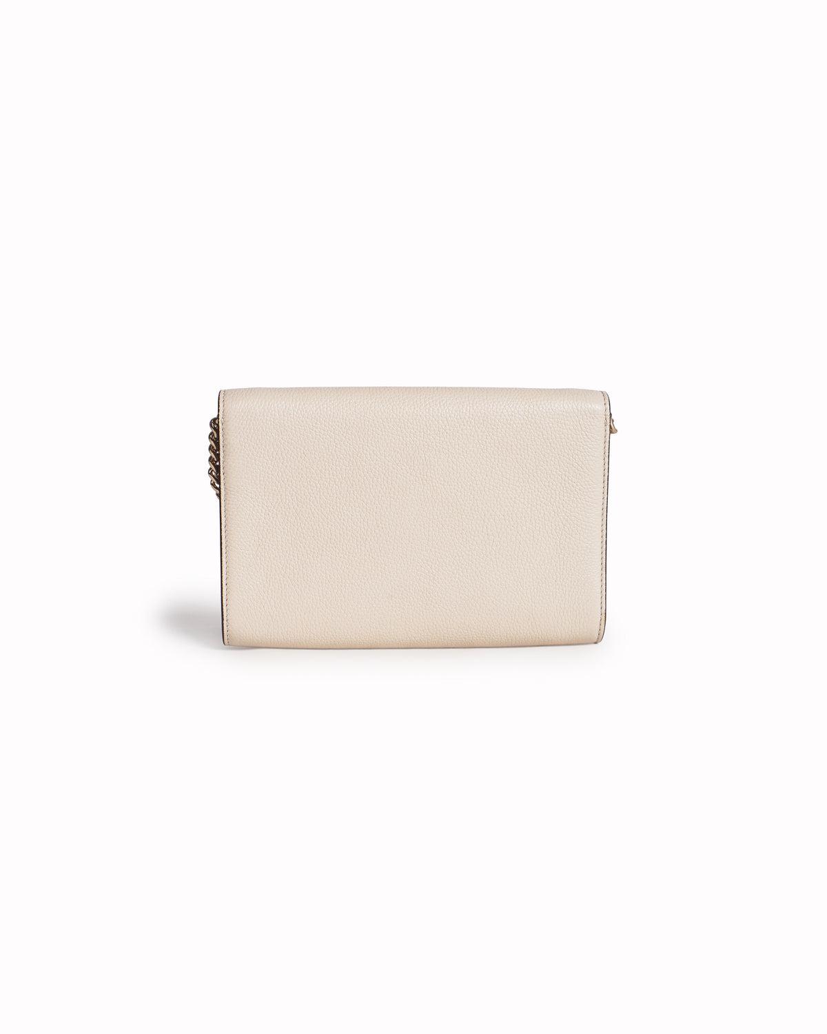 Salvatore Ferragamo Light Beige Gancini Leather Wallet Clutch