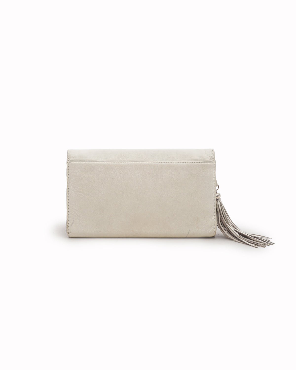Valentino Leather V-Logo Tassel Clutch Bag