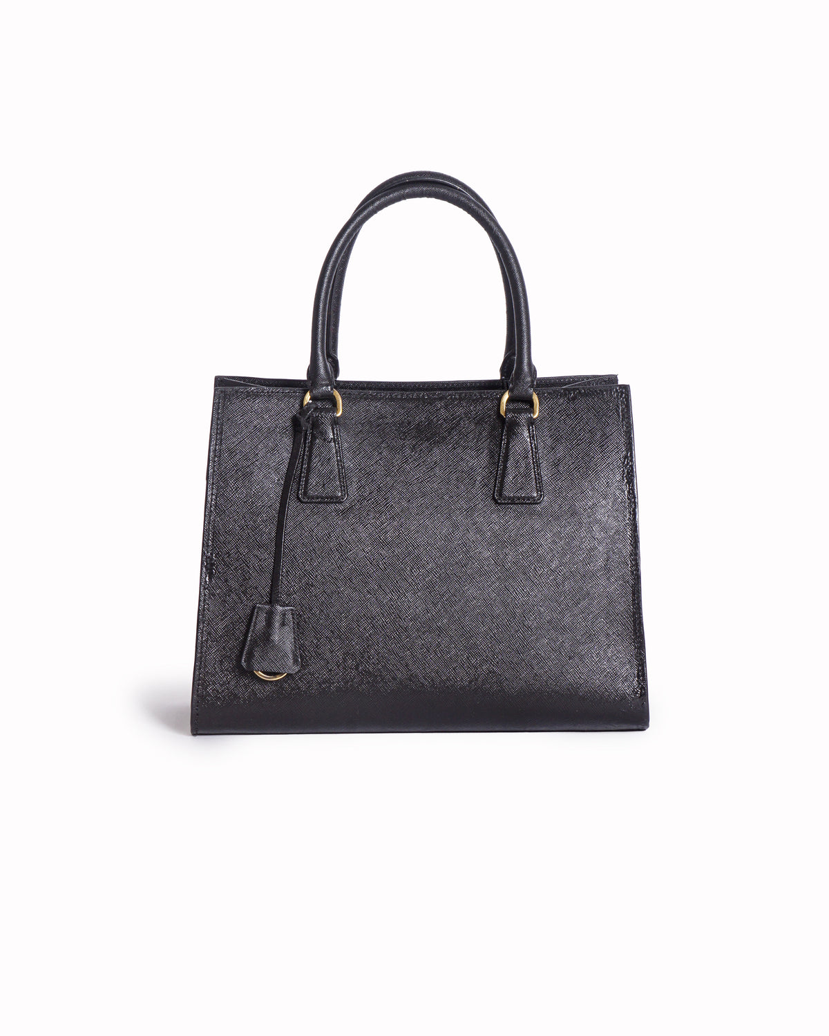 Prada black saffiano leather galleria tote bag