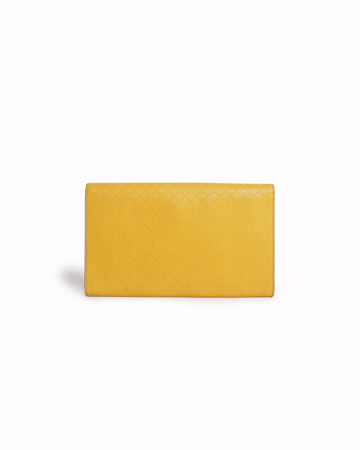 Gucci Yellow Microguccissima Leather Envelope Portfolio Clutch