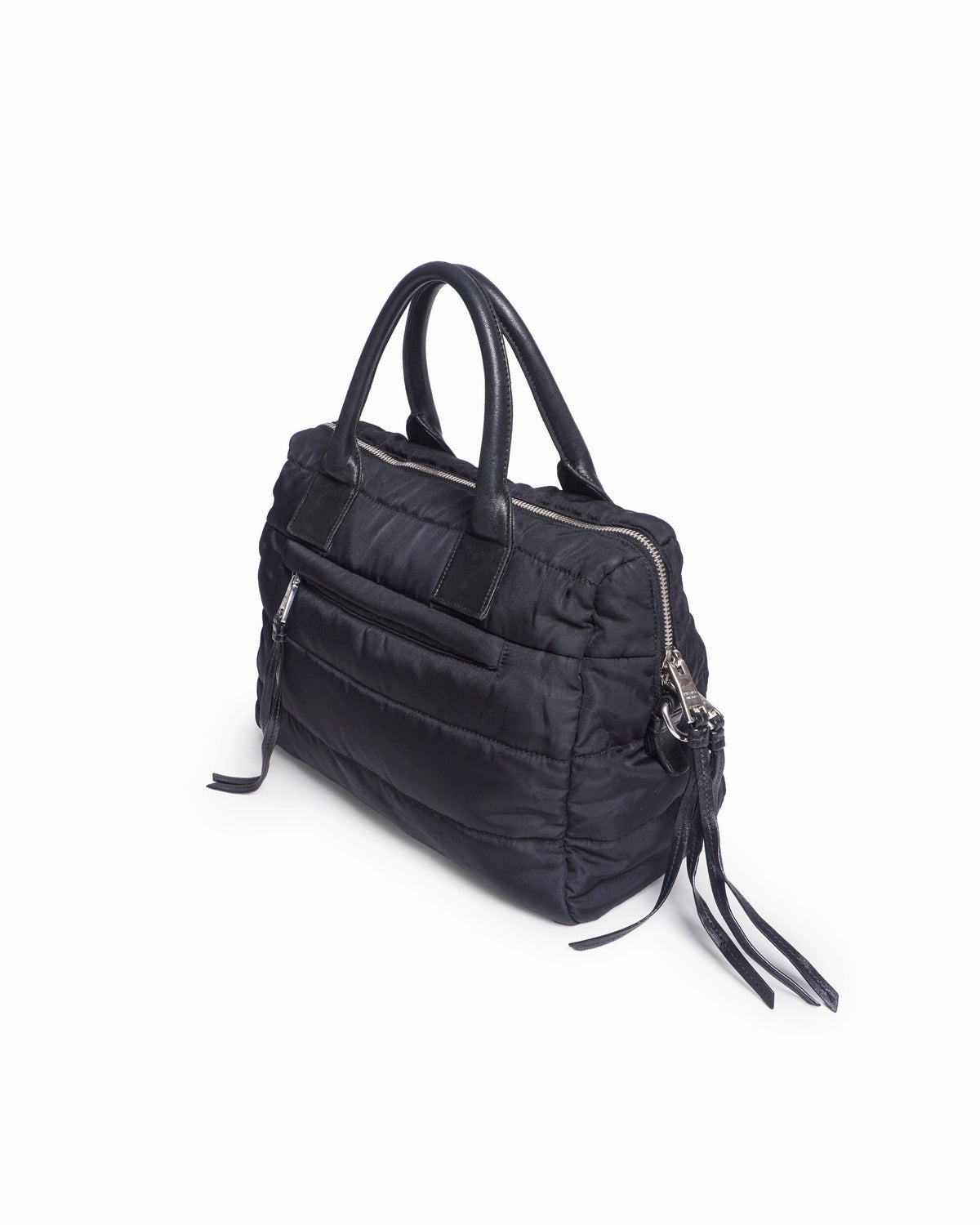 Prada Tessuto Bomber Black Nylon & Leather Tote Bag