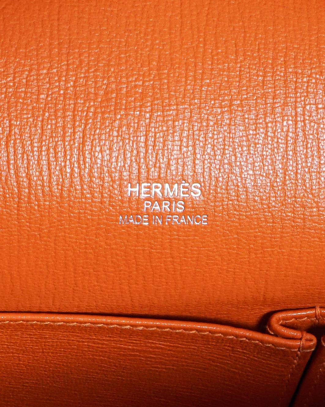 Hermès Orange Togo Leather Jypsiere 28 Bag