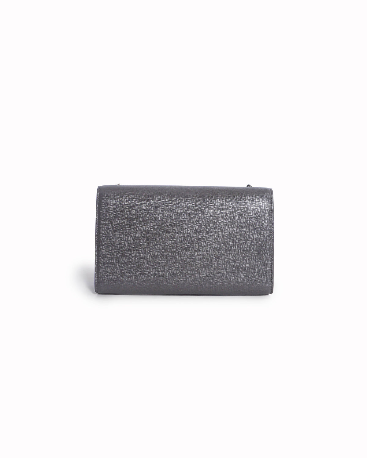 Saint Laurent Grey Grain de Poudre Kate Monogram Crossbody Bag