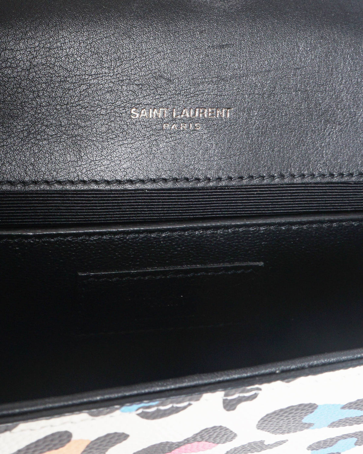 Saint Laurent Kate Leather Bag in Multicolor Leopard Print