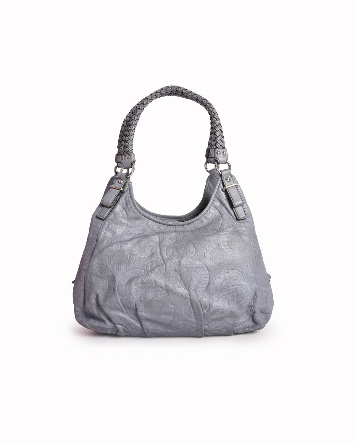 Coach grey monogram shoulder bag