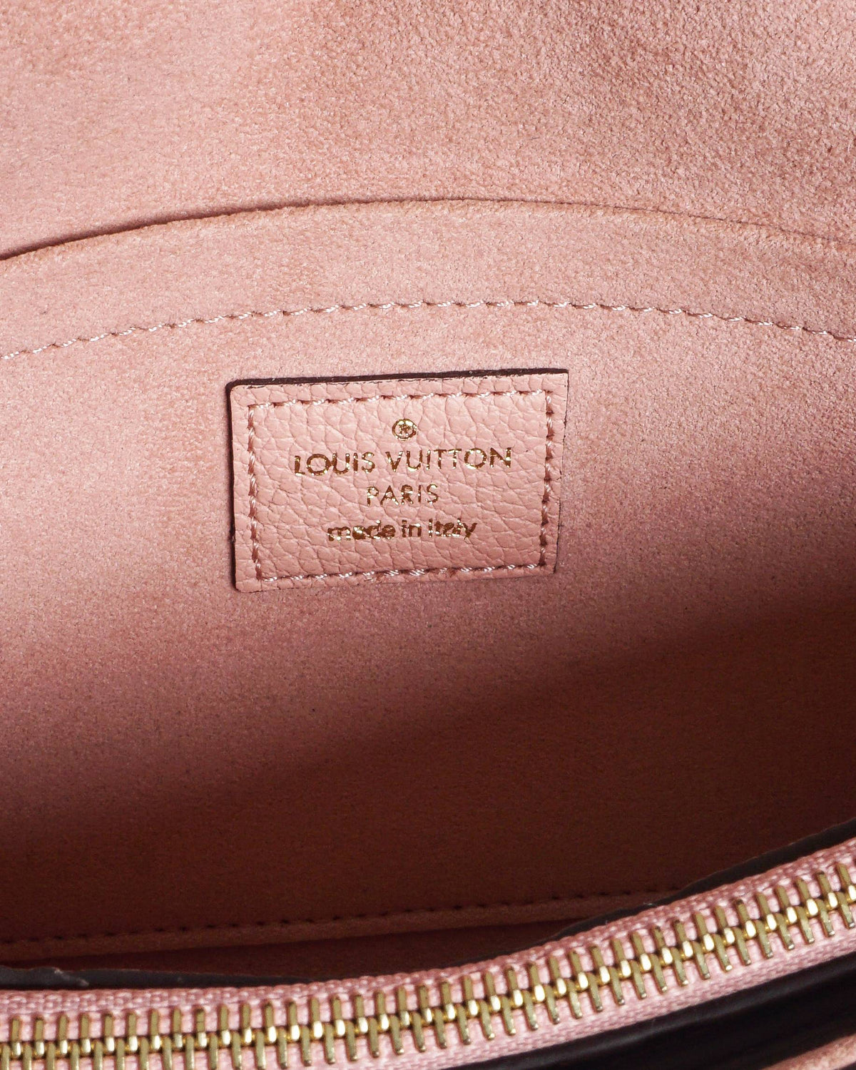 Louis Vuitton Pink Monogram Empreinte Leather Félicie Pochette Wallet On Chain