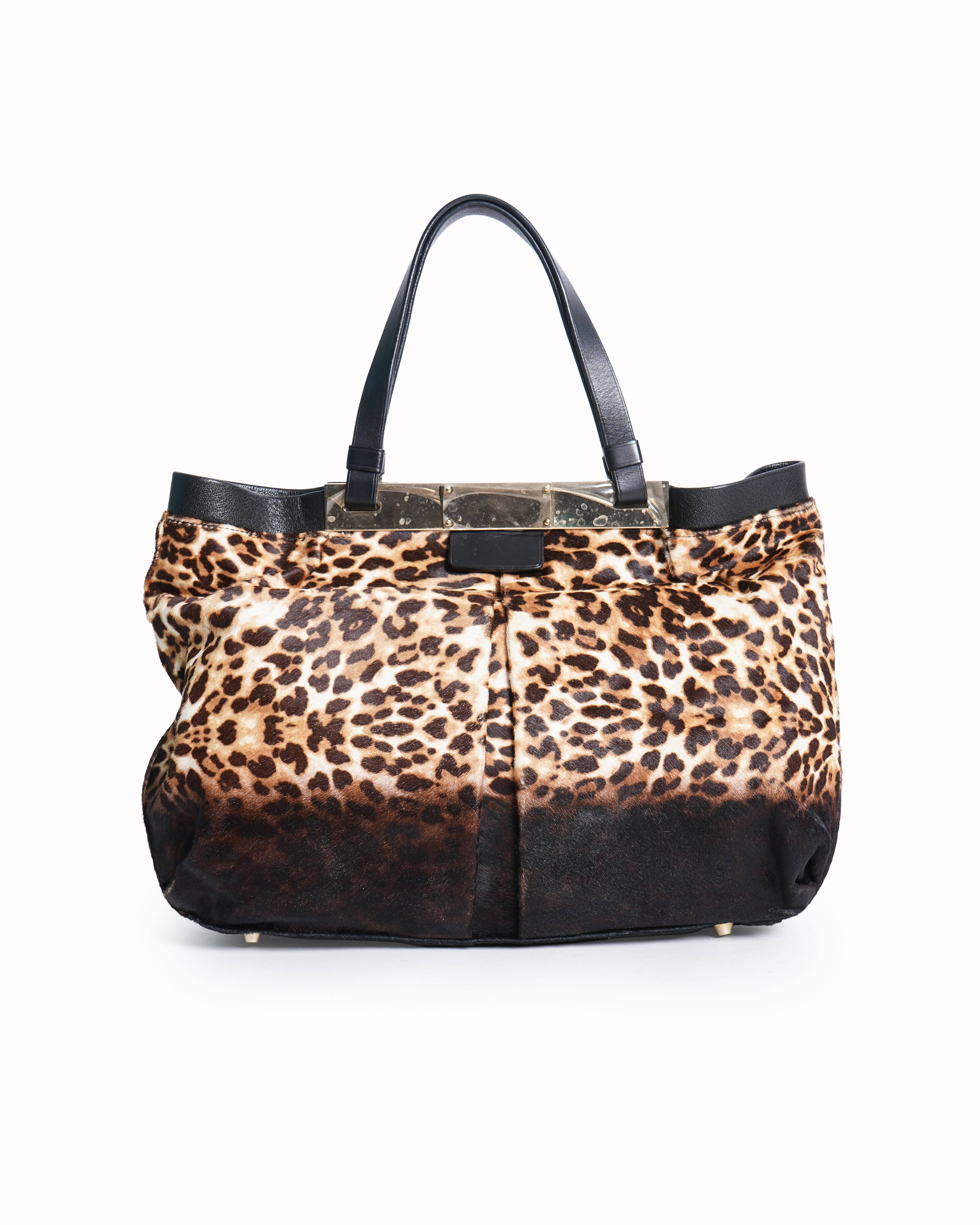 Jimmy Choo Leopard Print Shoulder Bag