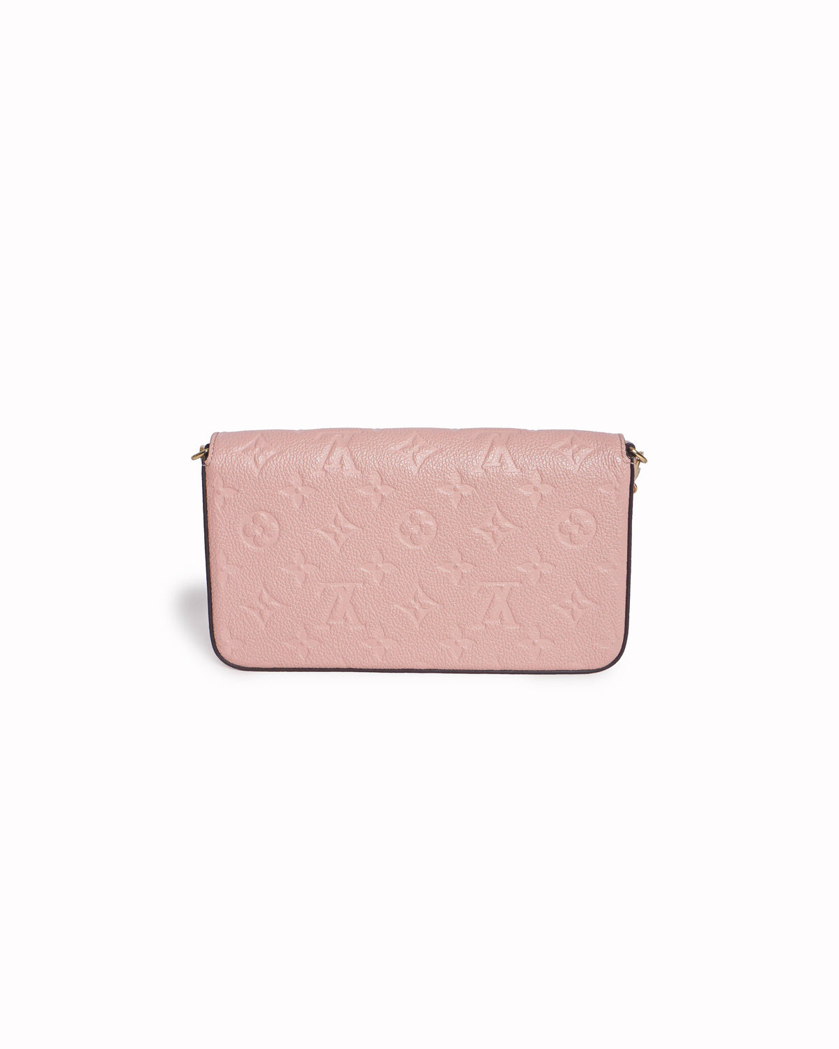 Louis Vuitton Pink Monogram Empreinte Leather Félicie Pochette Wallet On Chain