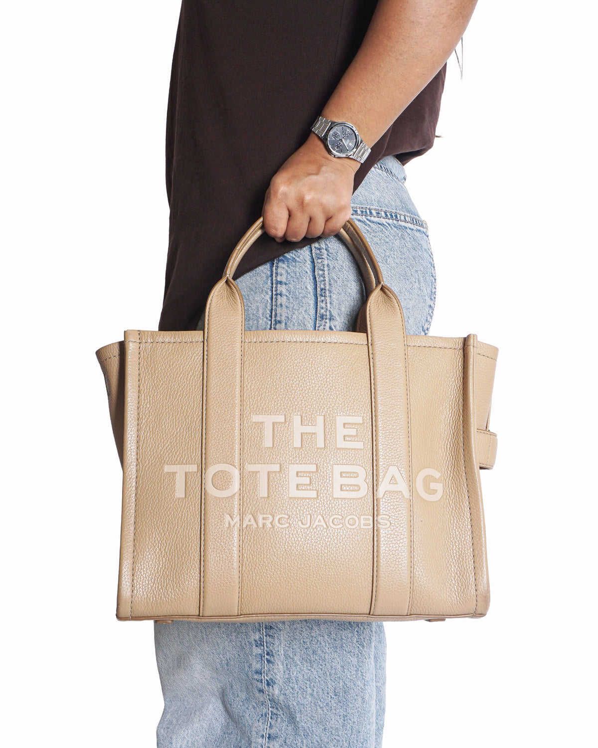 Marc Jacobs Tan Medium Leather Tote Bag