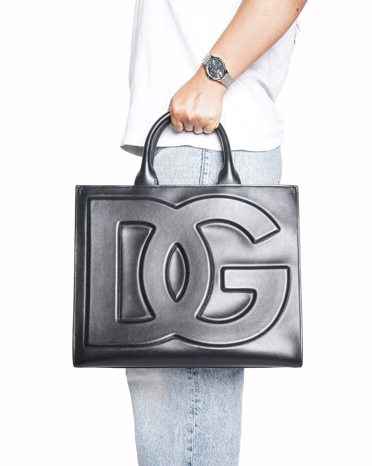 New Dolce & Gabbana Beatrice Leather Tote Bag