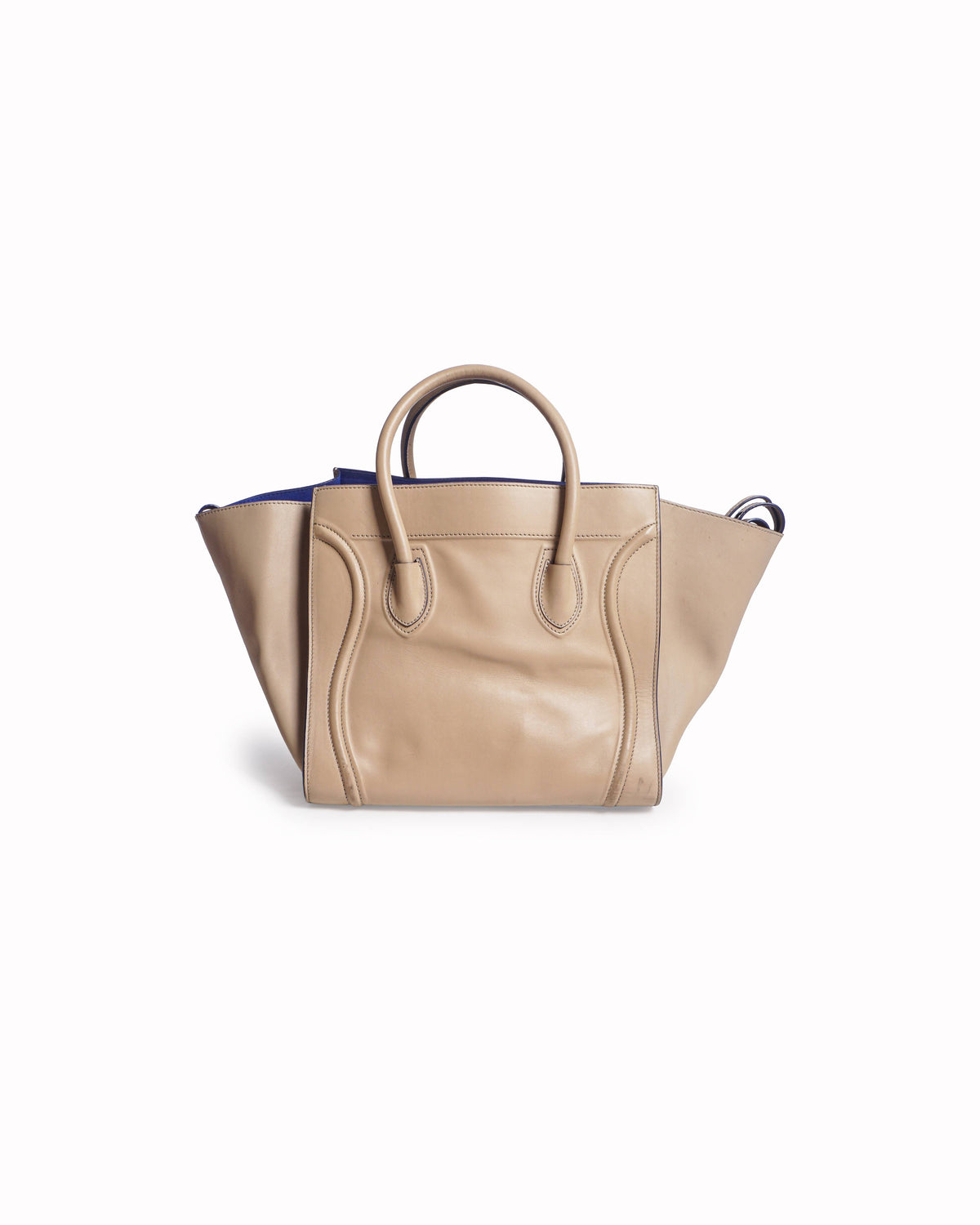 Celine Phantom Beige Leather Luggage Tote Bag
