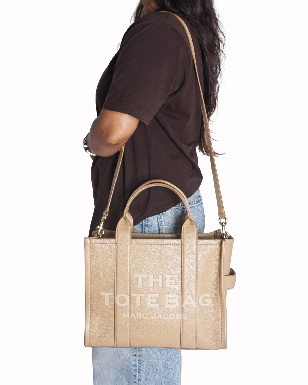 Marc Jacobs Tan Medium Leather Tote Bag
