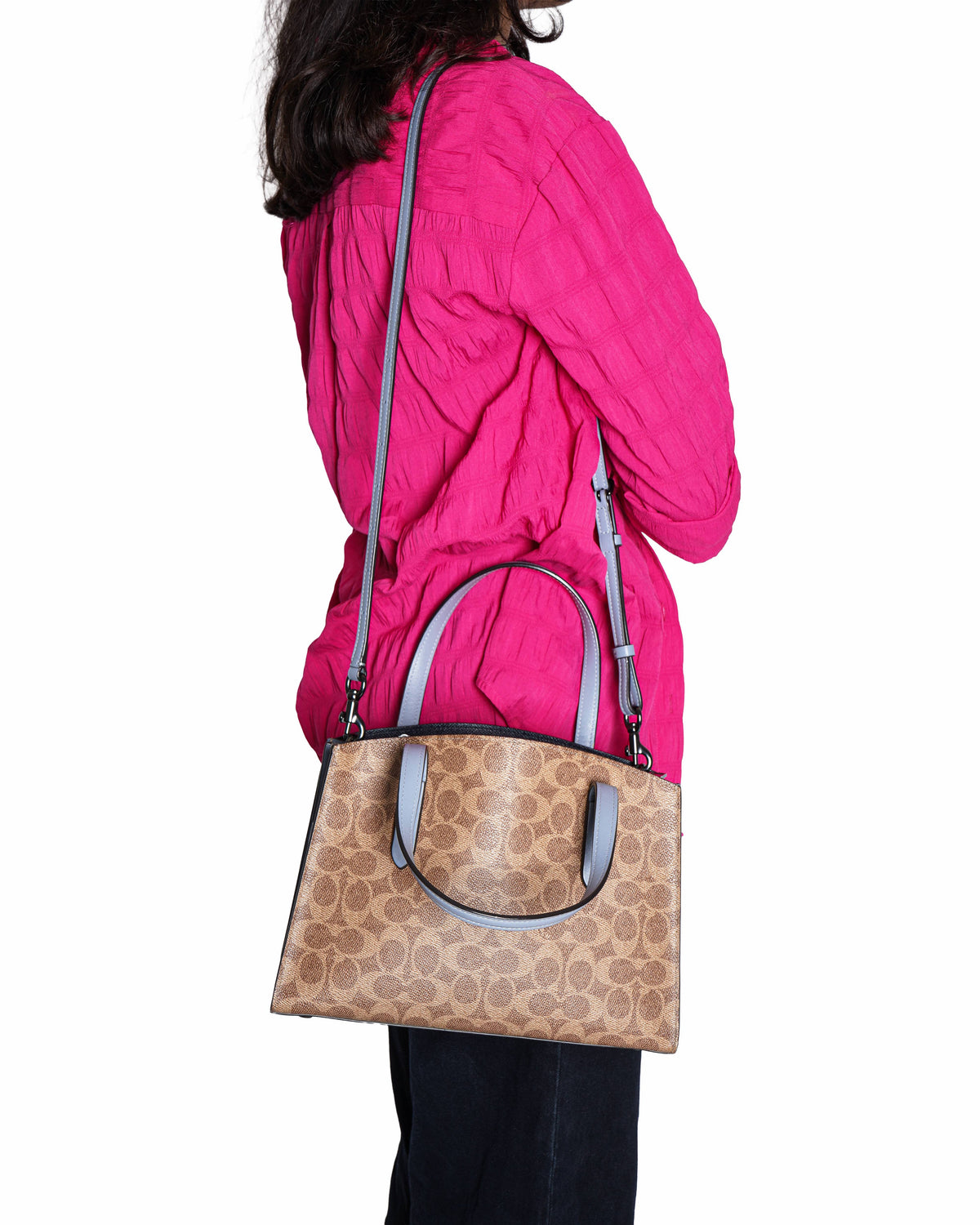 Coach Charlie Carryall Signature Canvas & Leather Tote