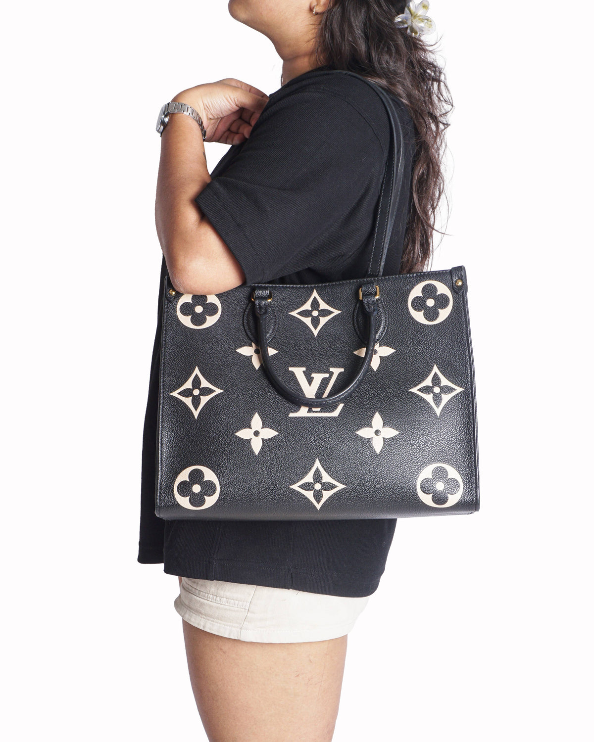 Louis Vuitton Onthego MM Bicolor Monogram Empreinte Bag