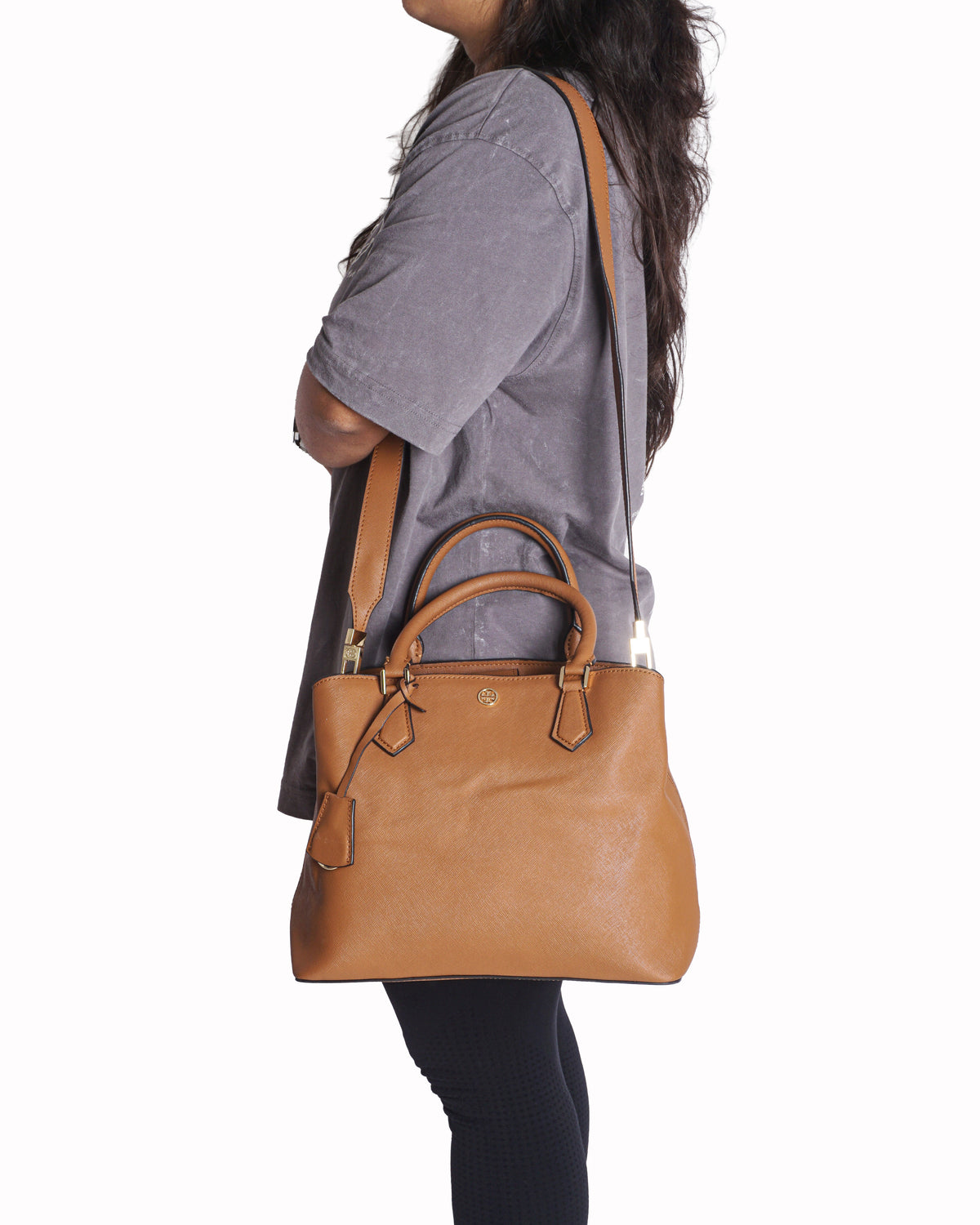 Tory Burch Small Perry Tan Leather Tote Bag
