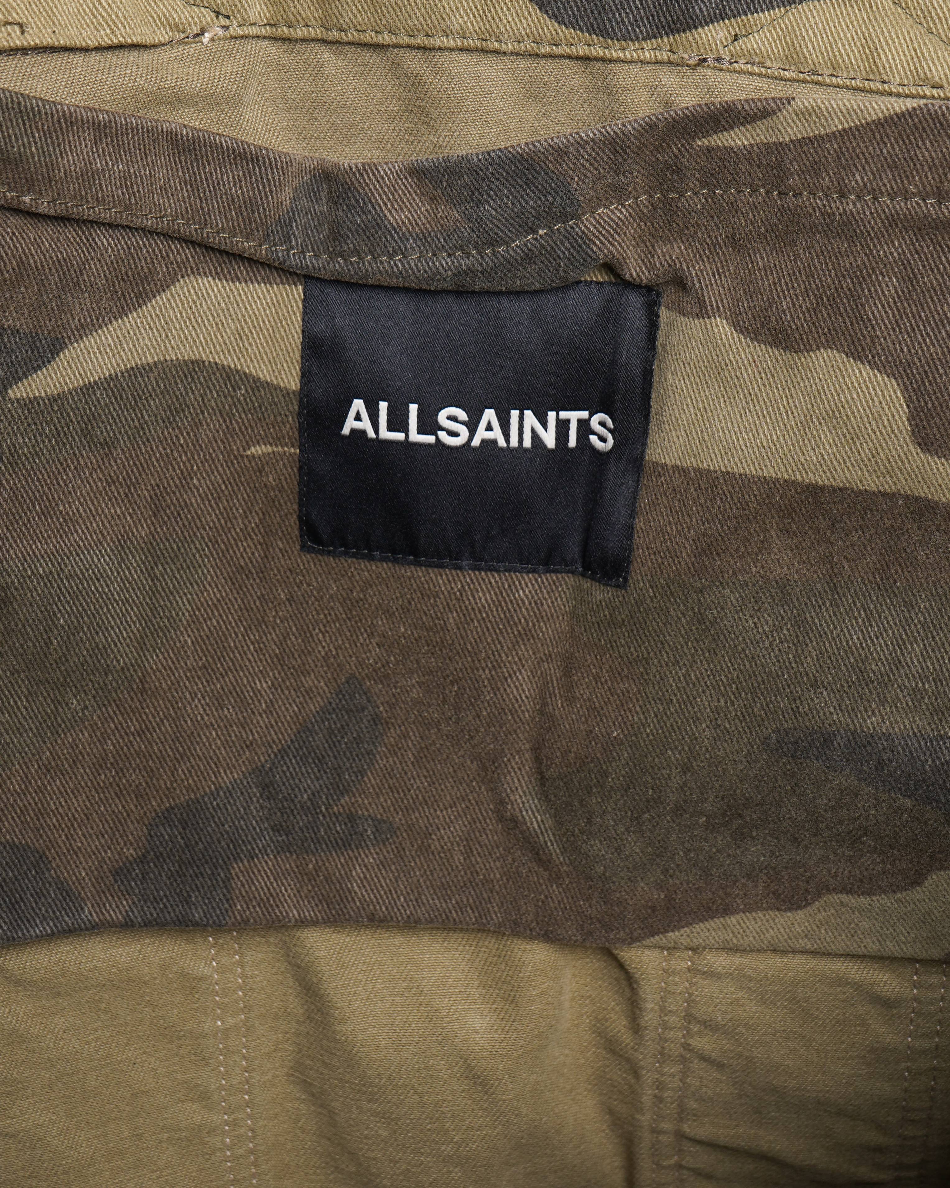 Allsaints airi camouflage denim tote bag