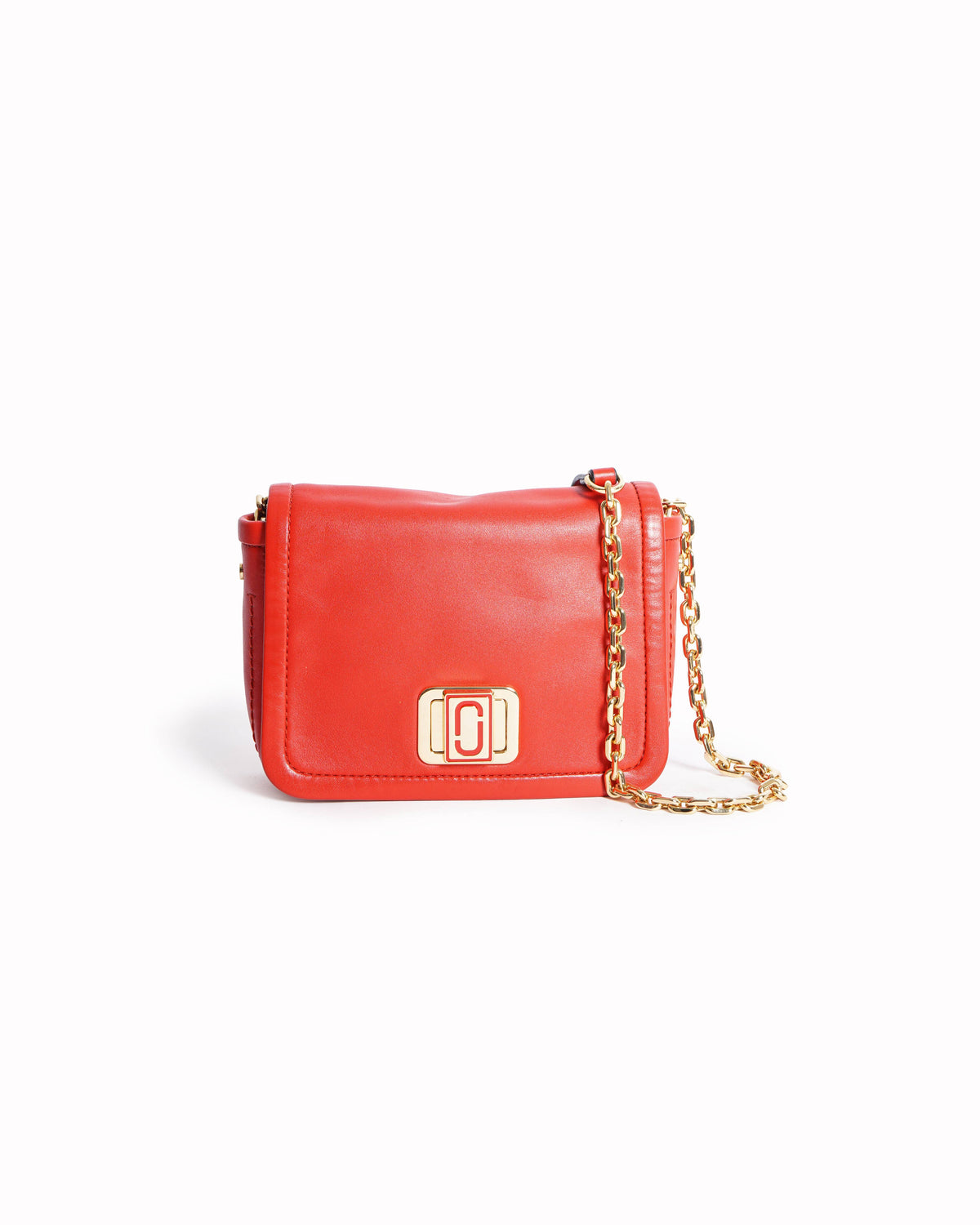 Marc Jacobs 
Cayenne Pepper The Mini Squeeze Chain Handle Cross Body Bag