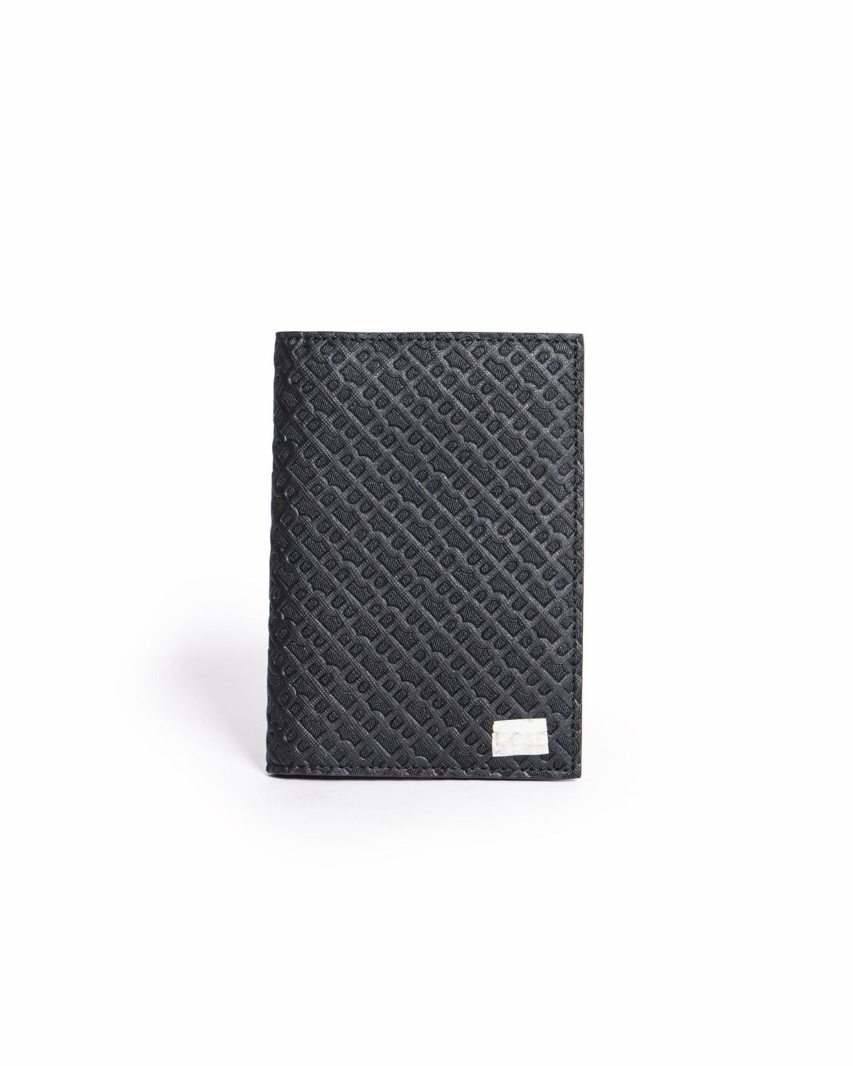 BOSS Black Monogram-Embossed Leather Passport Cover