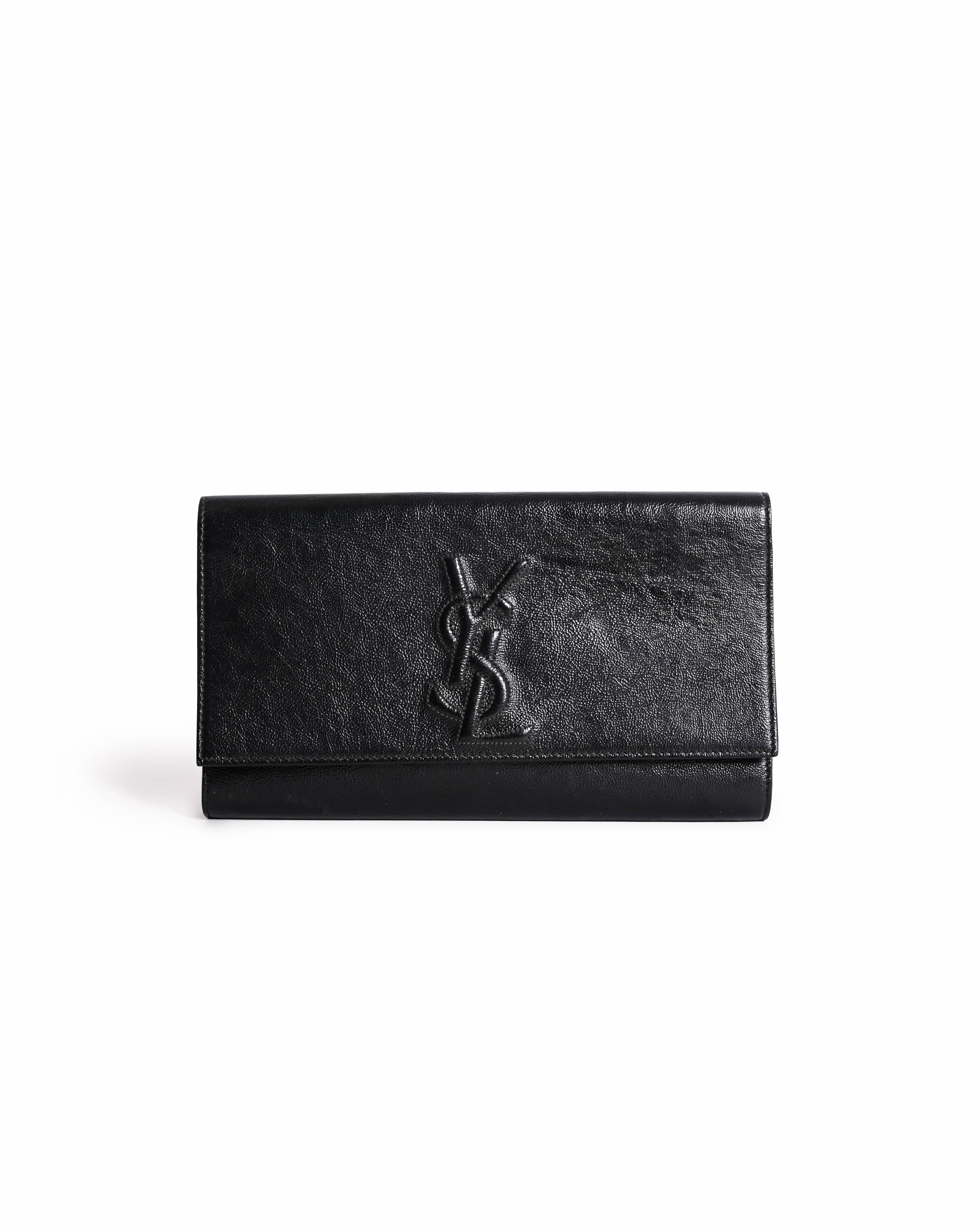 Yves Saint Laurent Black Belle De Jour Flap Clutch