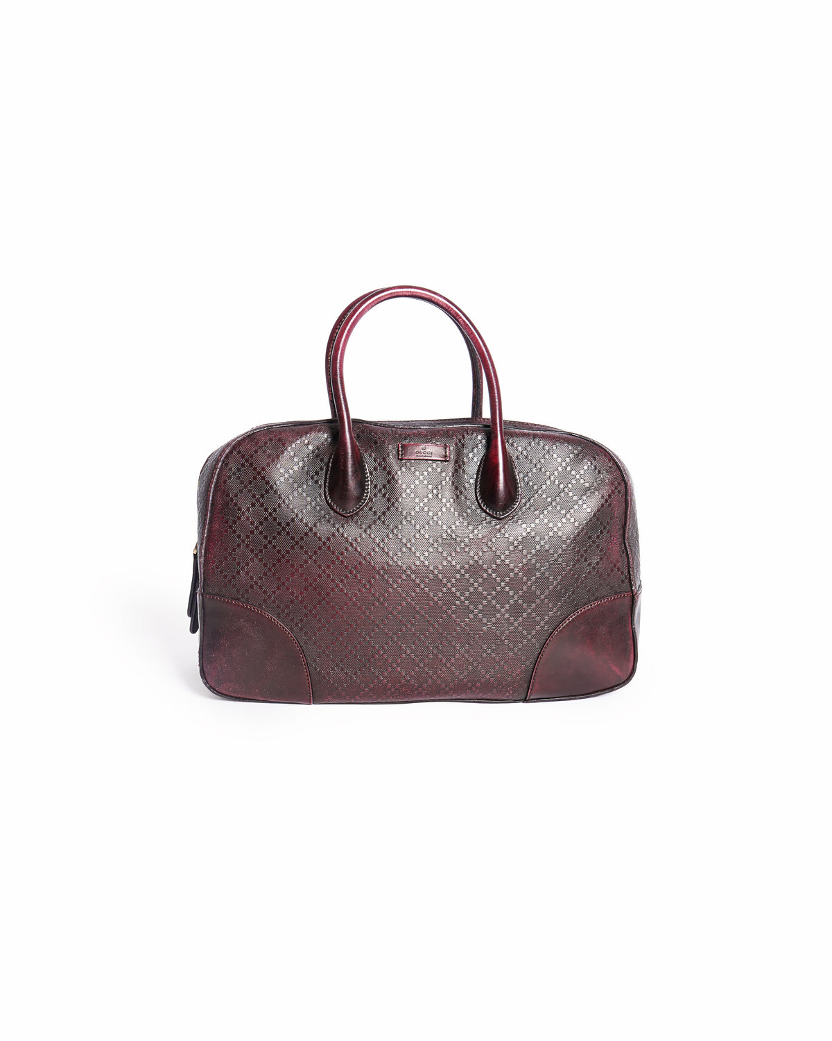 Gucci Bright Diamante Leather Boston Satchel Bag