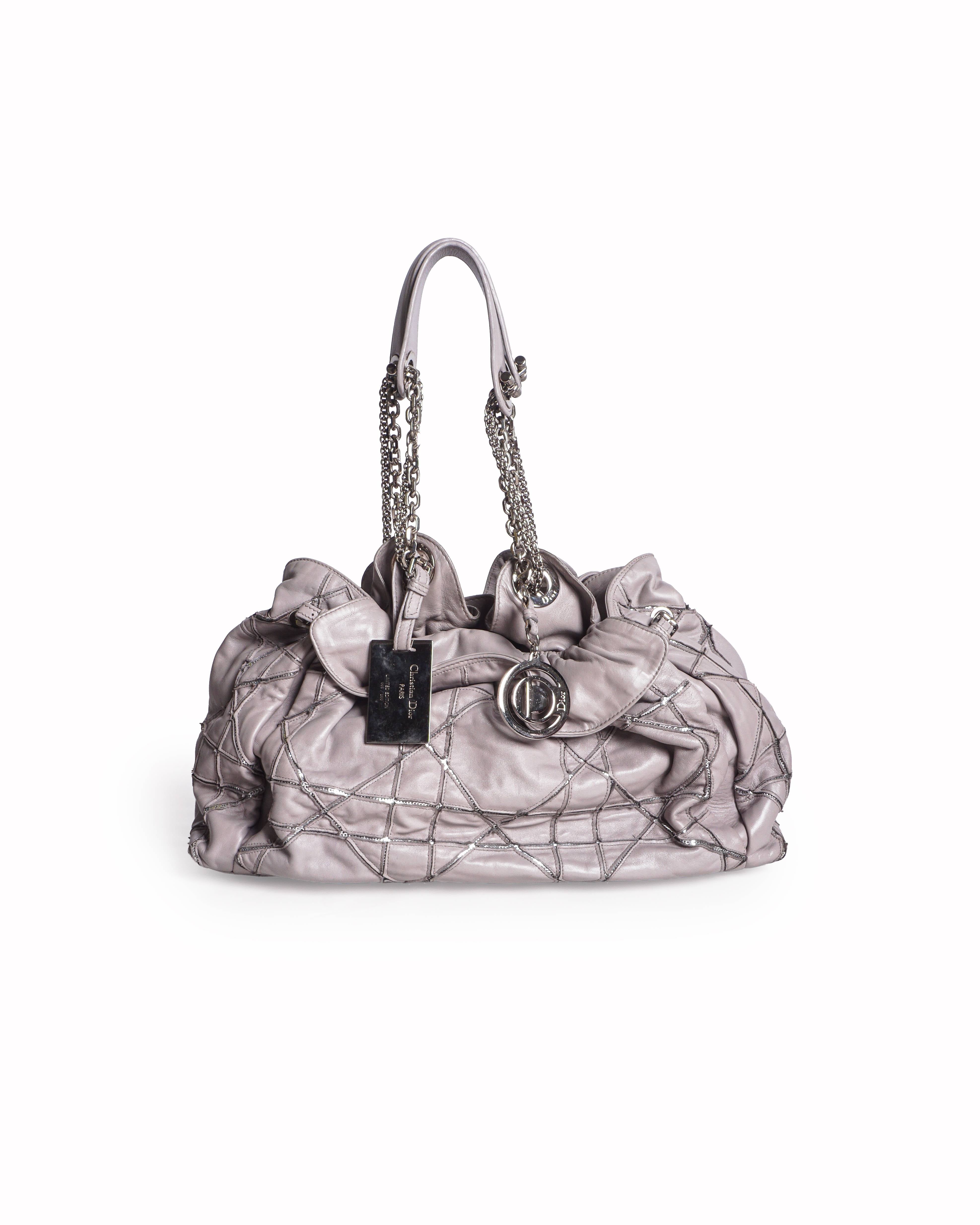 Christian Dior Beige Lambskin Le Trente Cannage Tote Bag