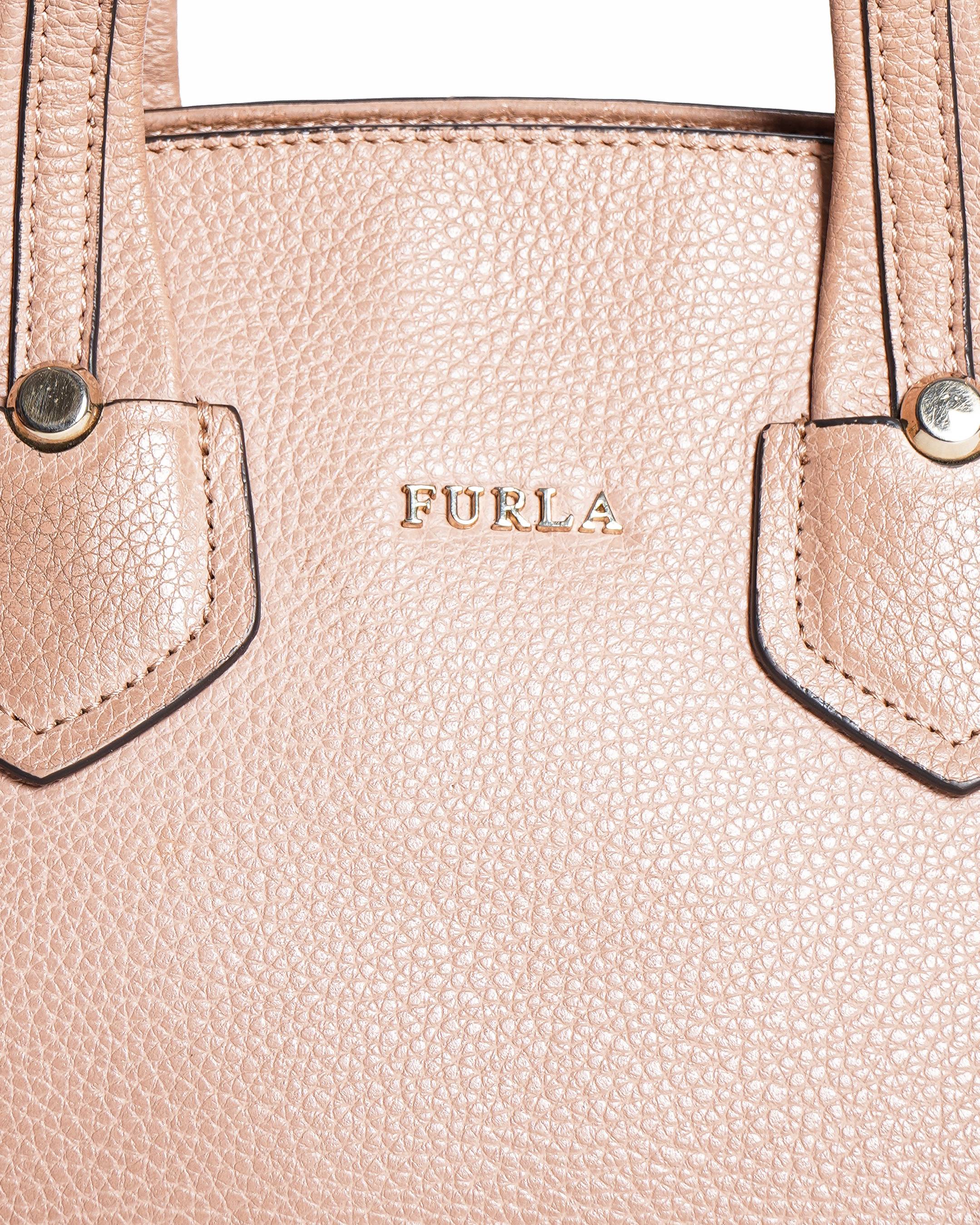 Furla Minerva Small Leather Shoulder Bag
