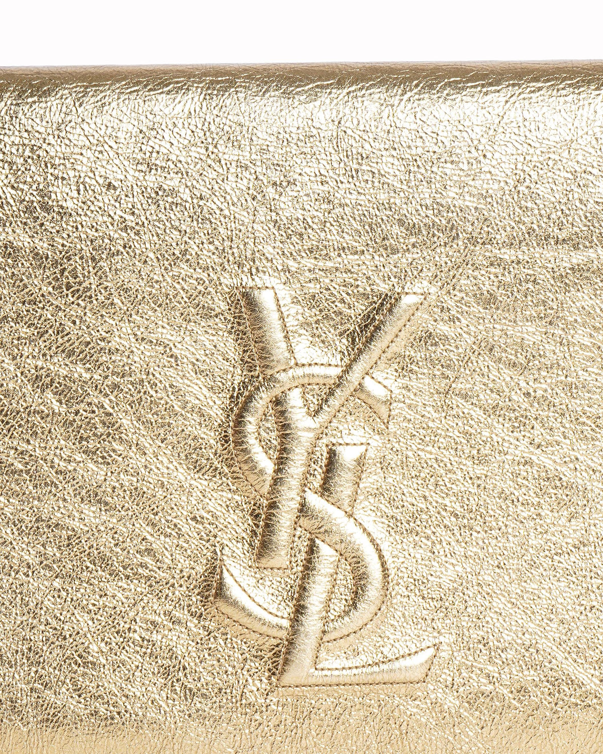 Yves Saint Laurent
Metallic Gold Leather Bell de Jour Clutch Bag