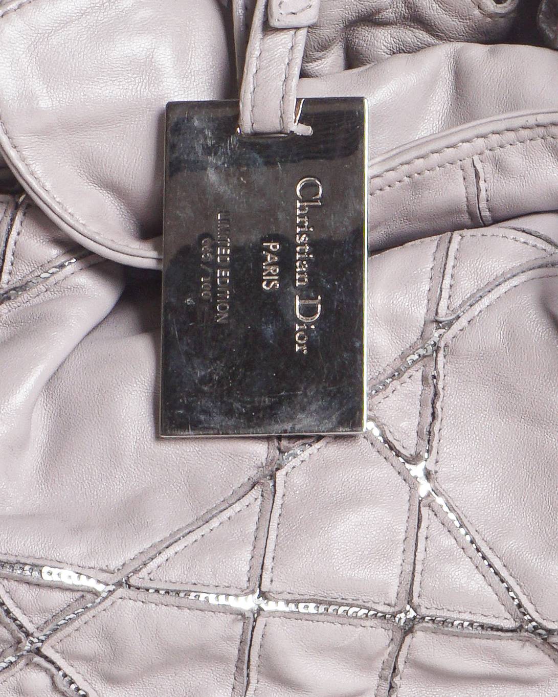 Christian Dior Beige Lambskin Le Trente Cannage Tote Bag