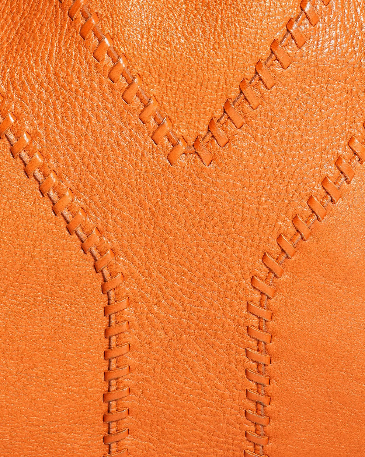 Yves Saint Laurent Orange/Brown Calfskin Leather Reversible Neo Double Tote Bag