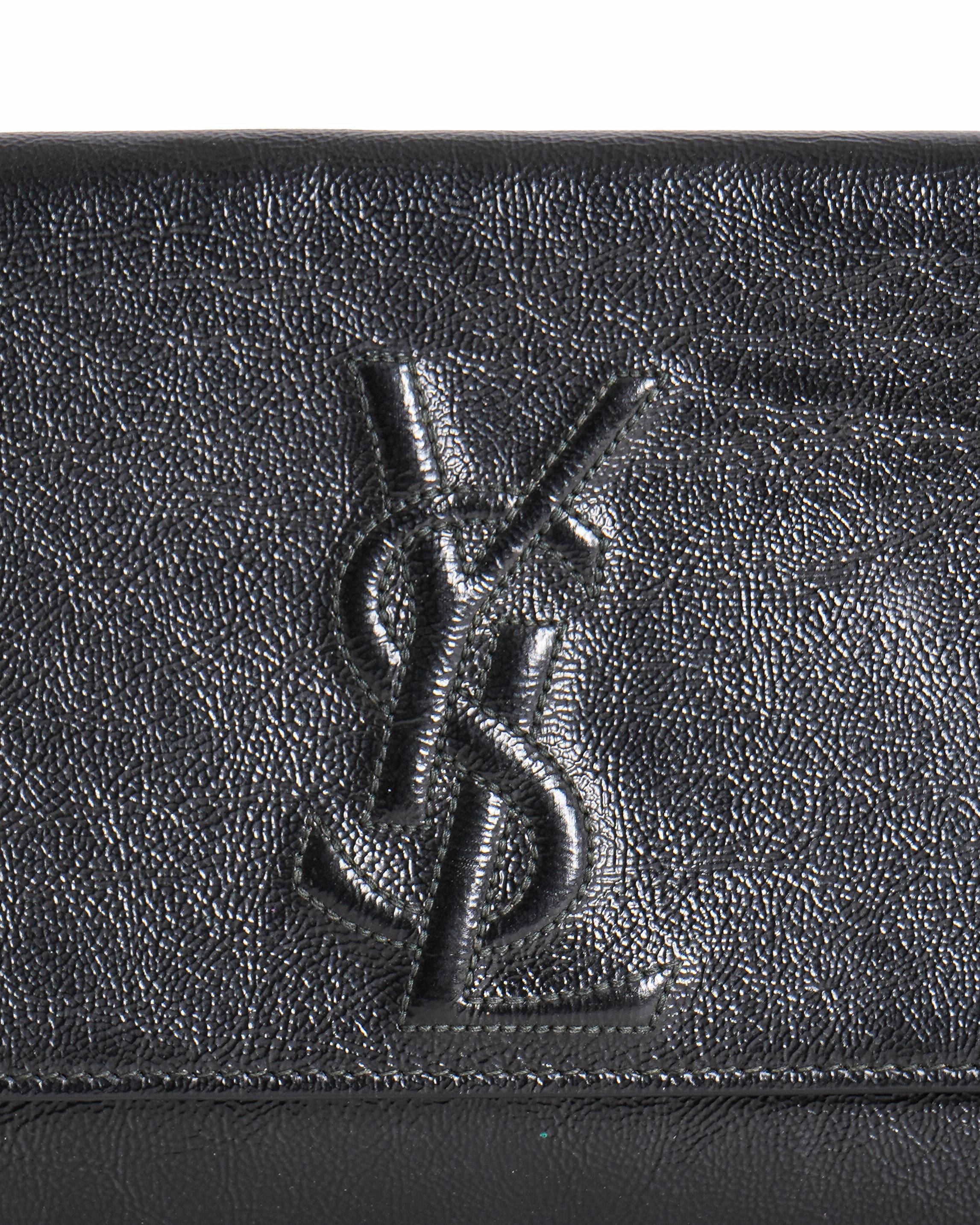 Yves Saint Laurent Black Belle De Jour Flap Clutch