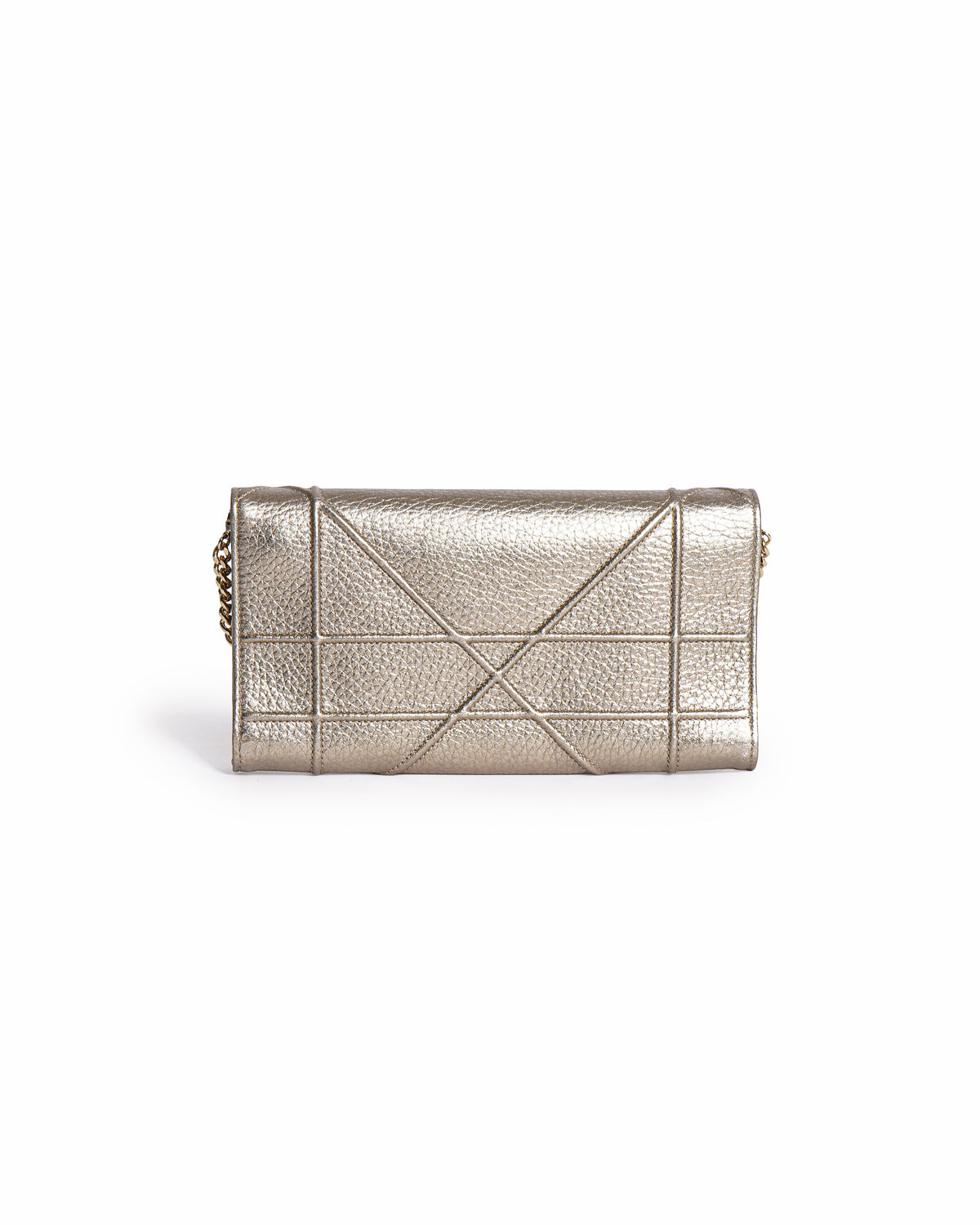 Christian Dior Gold Diorama Continental Flap Wallet