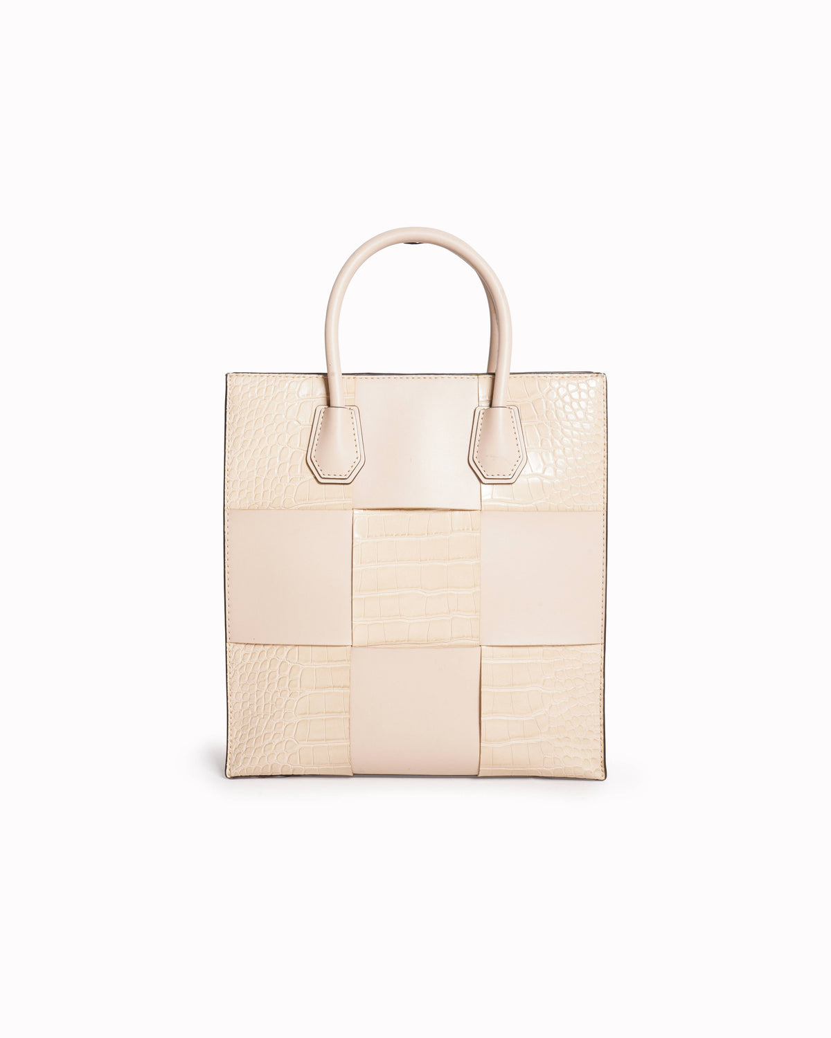 Michael Kors Beige Croc Embossed Leather Shopping Tote