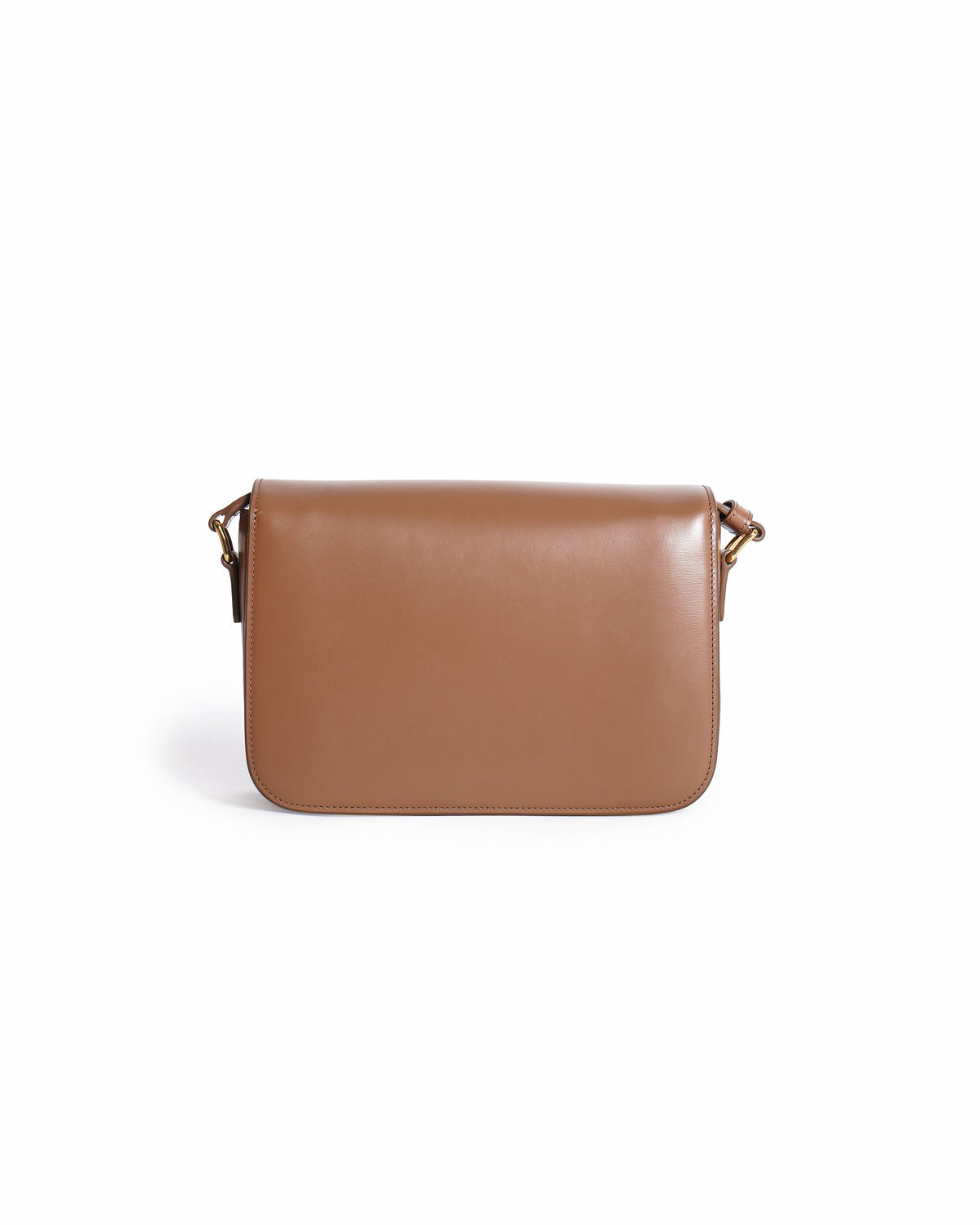Celine Brown Triomphe Crossbody Bag In Natural Calfskin