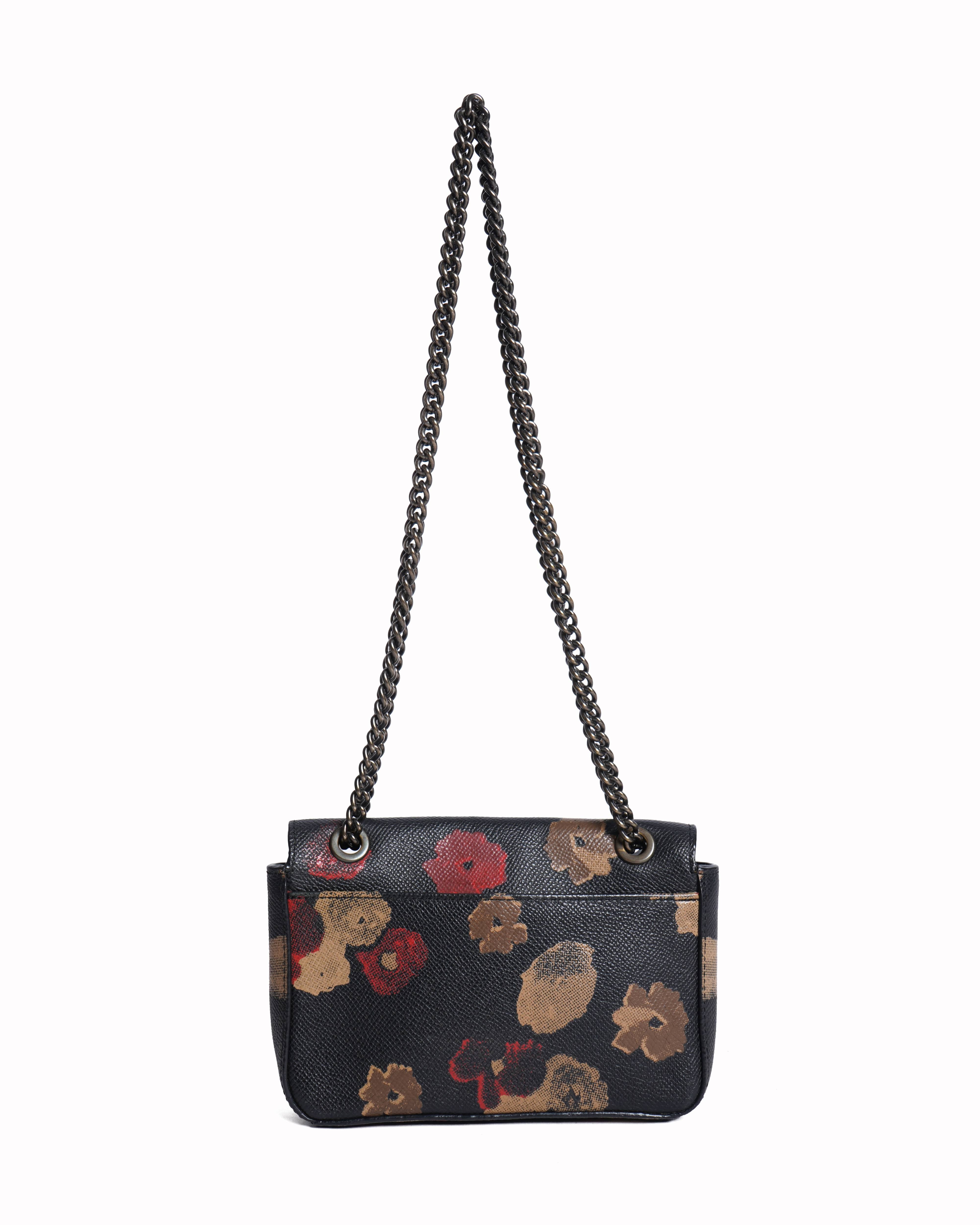 Coach jewel embellished leather convertible crossbody bag