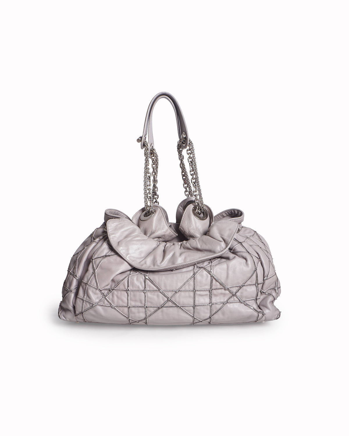 Christian Dior Beige Lambskin Le Trente Cannage Tote Bag
