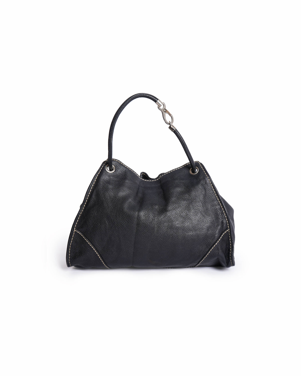 Tod's Black Pebbled Leather Top handle bag