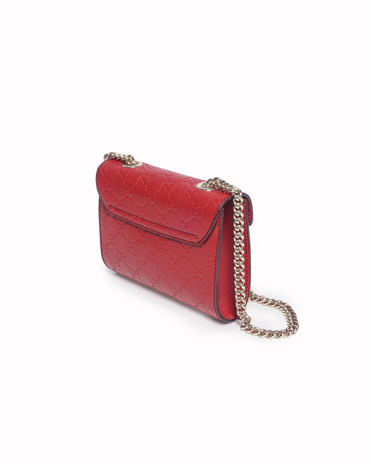 Gucci Red Guccissima Leather Emily Horsebit Crossbody Bag