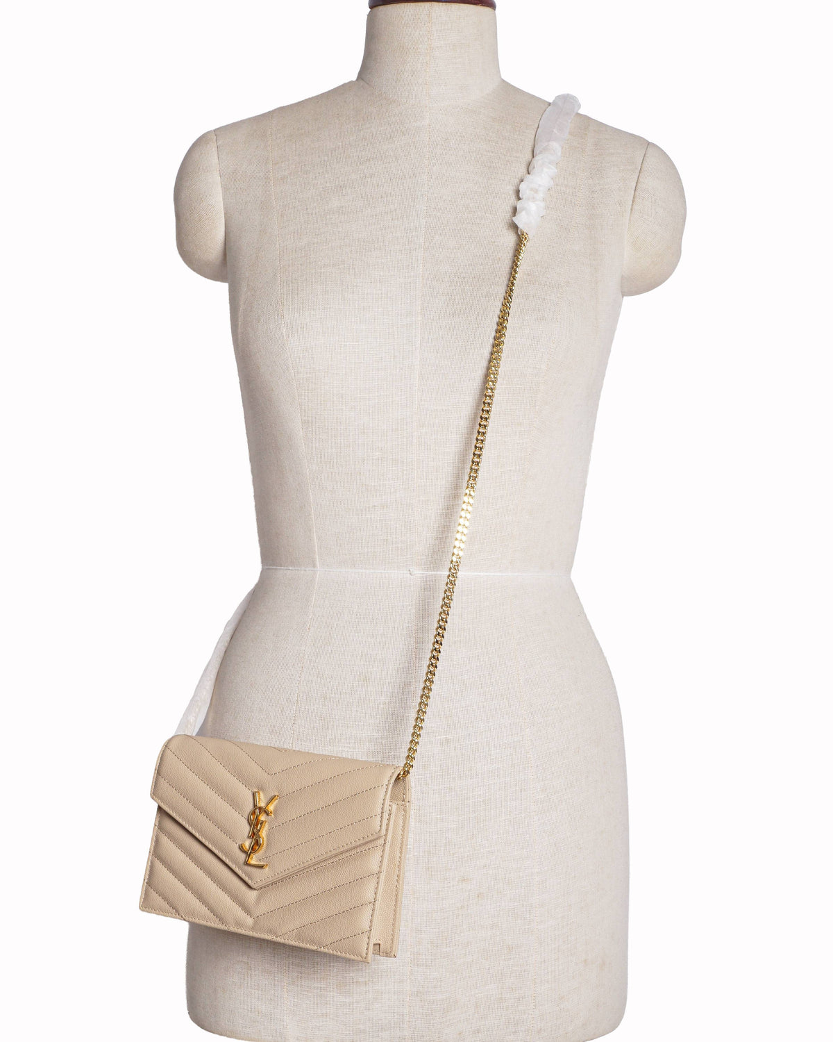 Saint Laurent Cassandre Envelope Chain Wallet