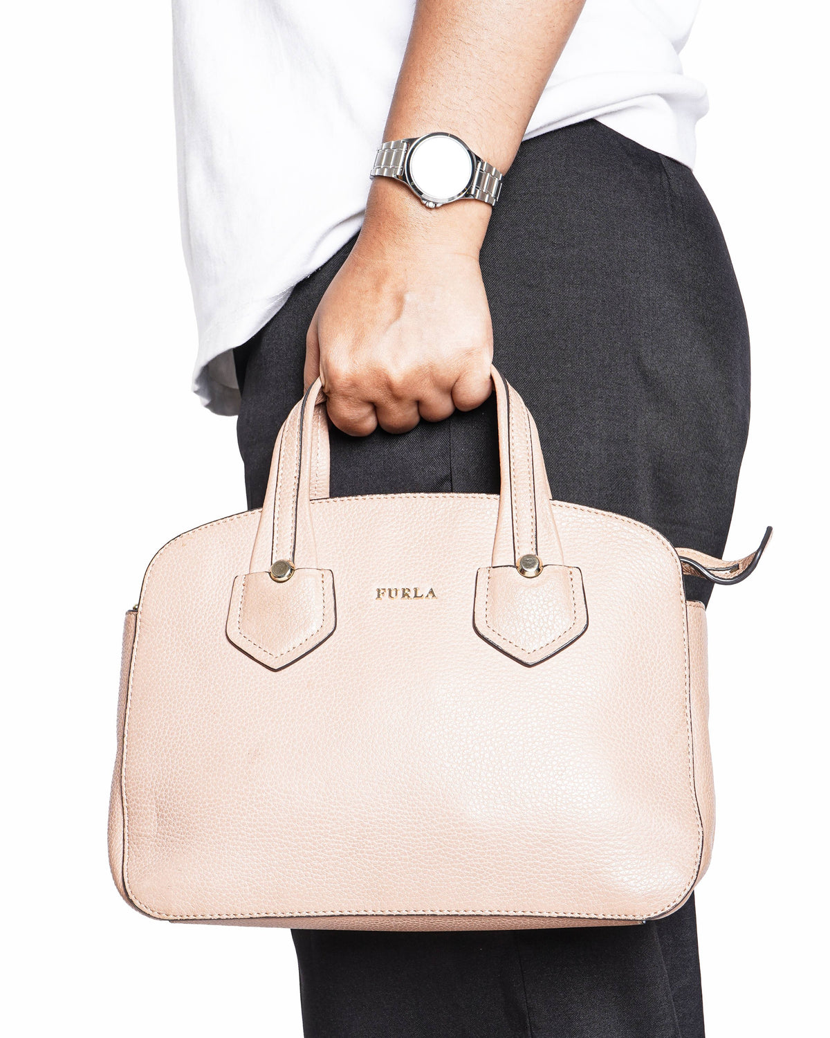 Furla Minerva Small Leather Shoulder Bag