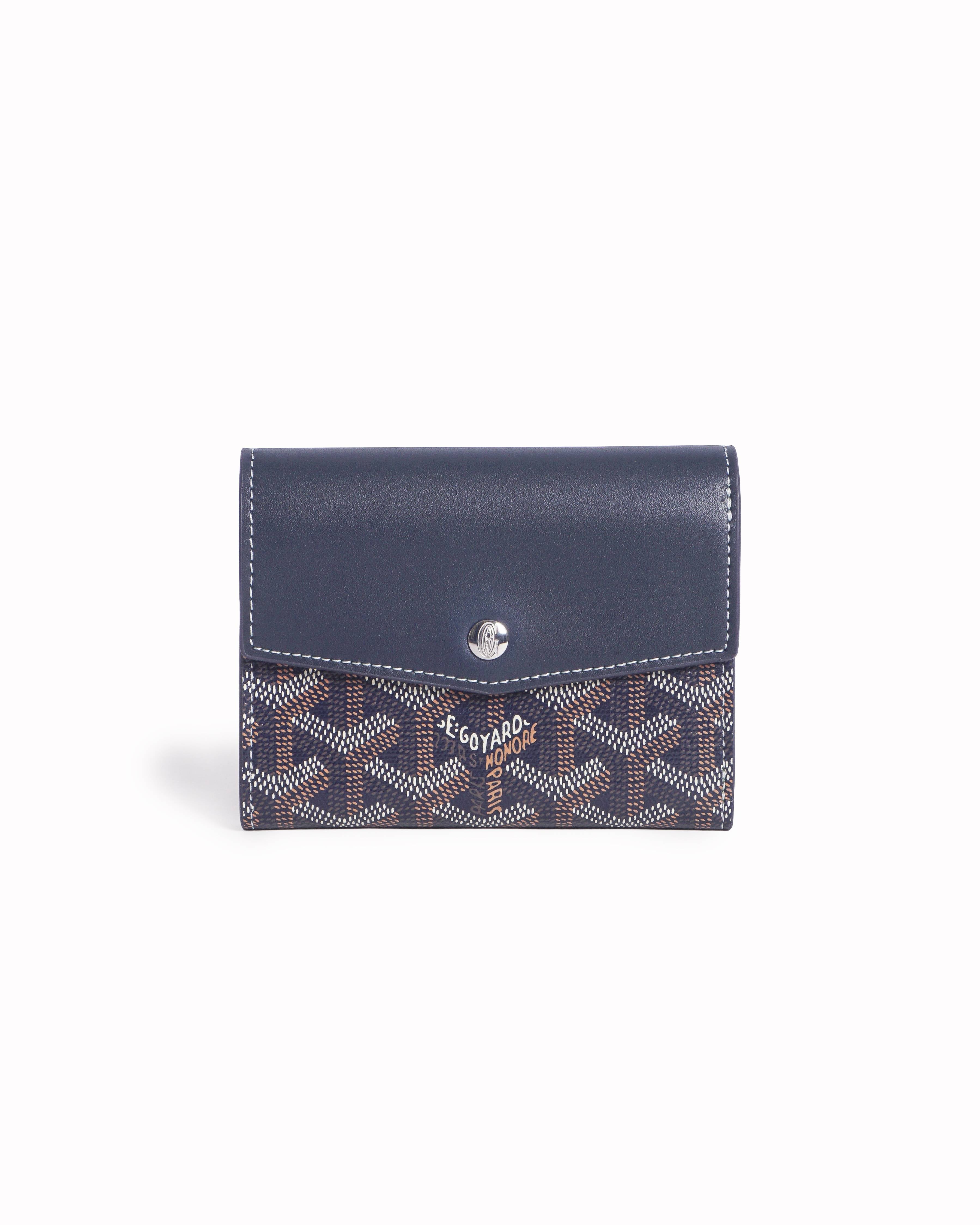 Goyard Navy Blue Goyardine Canvas Saint-Gabriel Wallet
