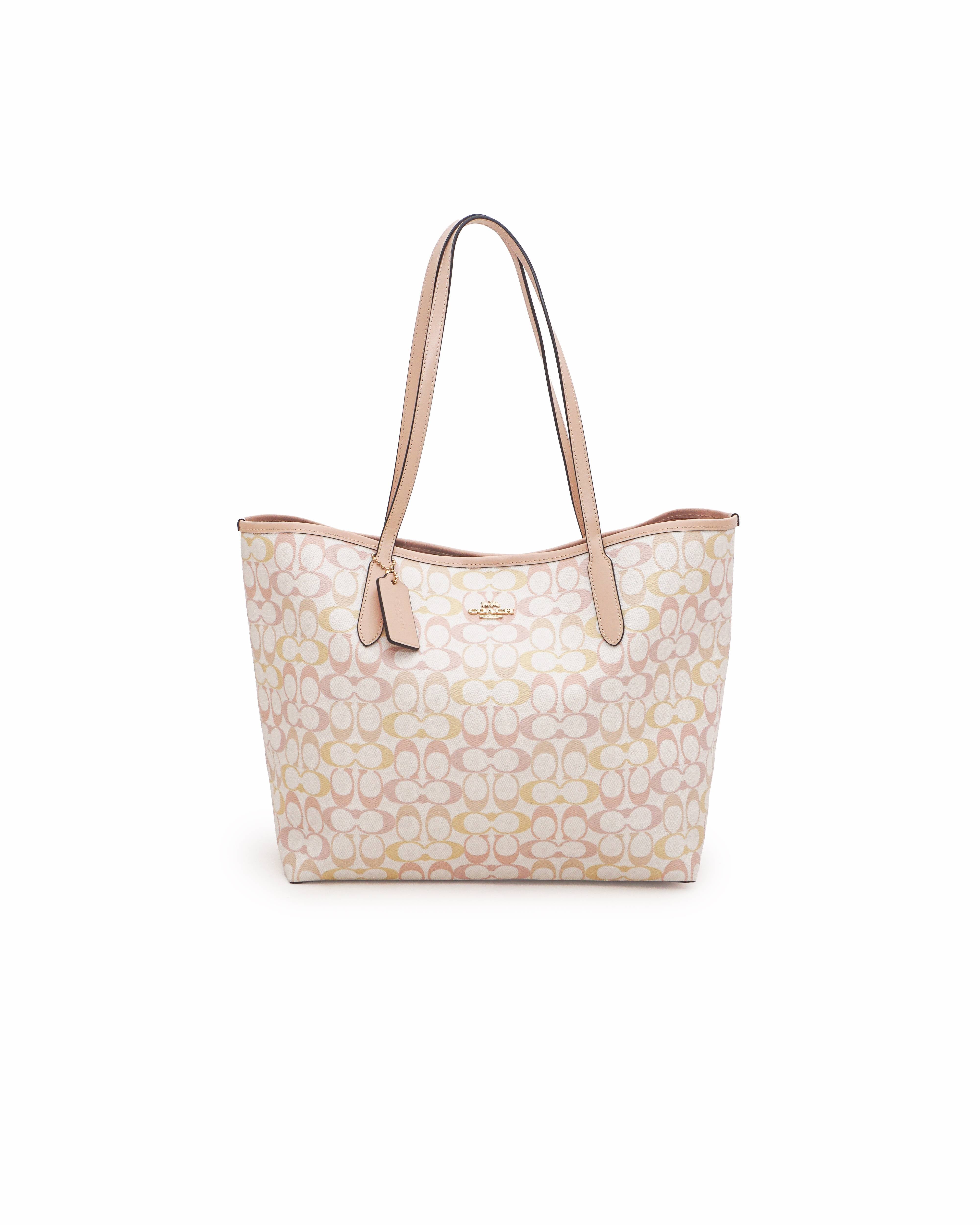 Coach City Tote Bag In Pretty Signature Canvas