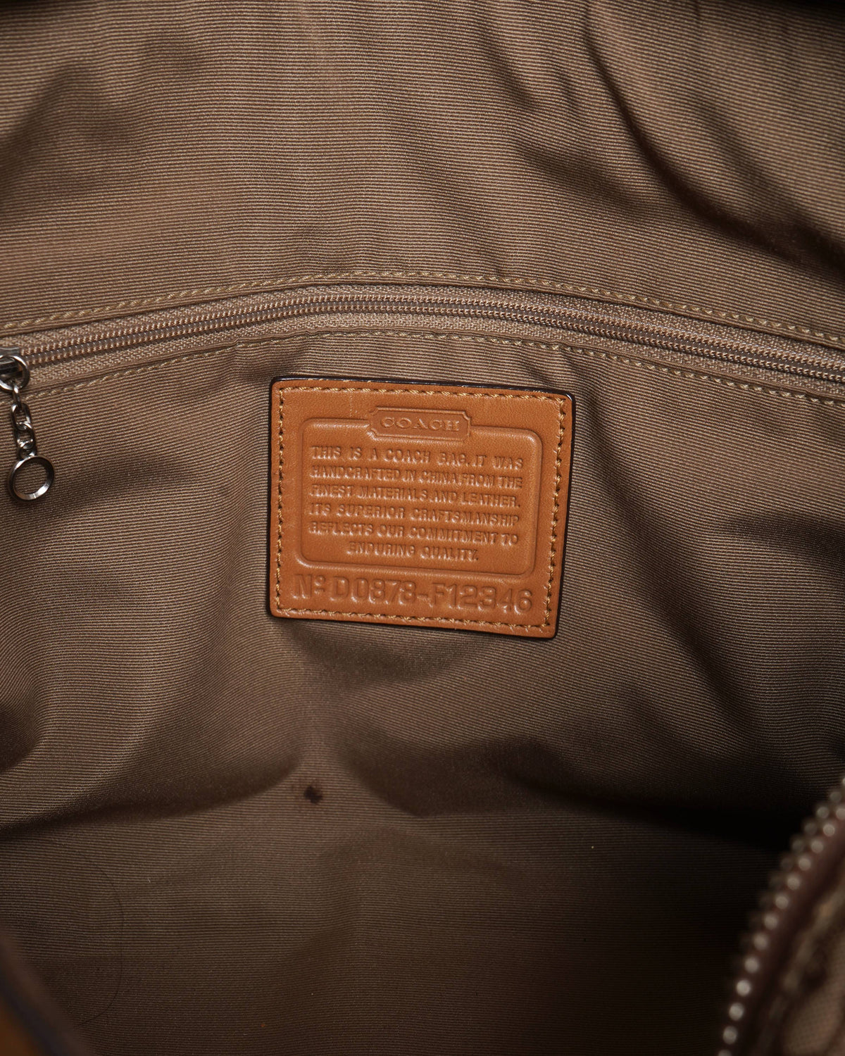 Coach canvas tote bag in brown