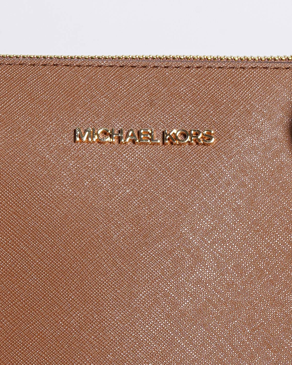 Michael Kors Charlotte Saffiano Leather Large Top-Zip Tote Bag