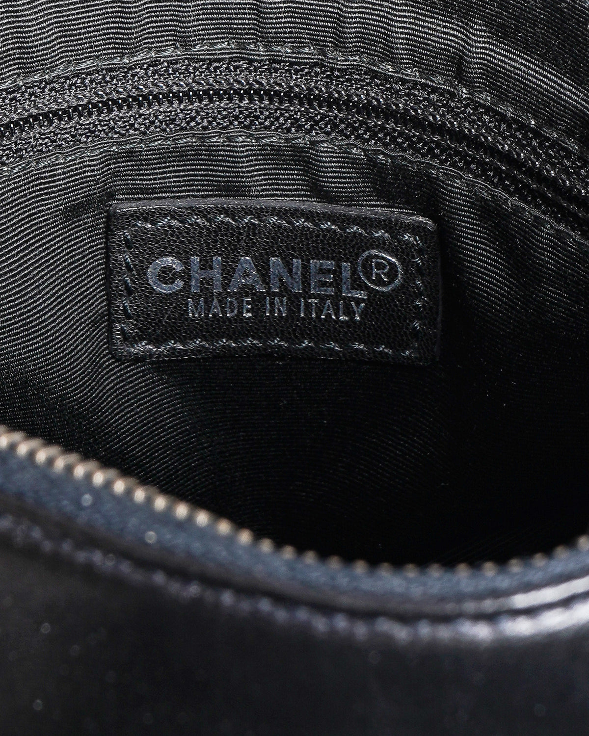 Chanel Black Leather Chocolate Bar Barrel Bag