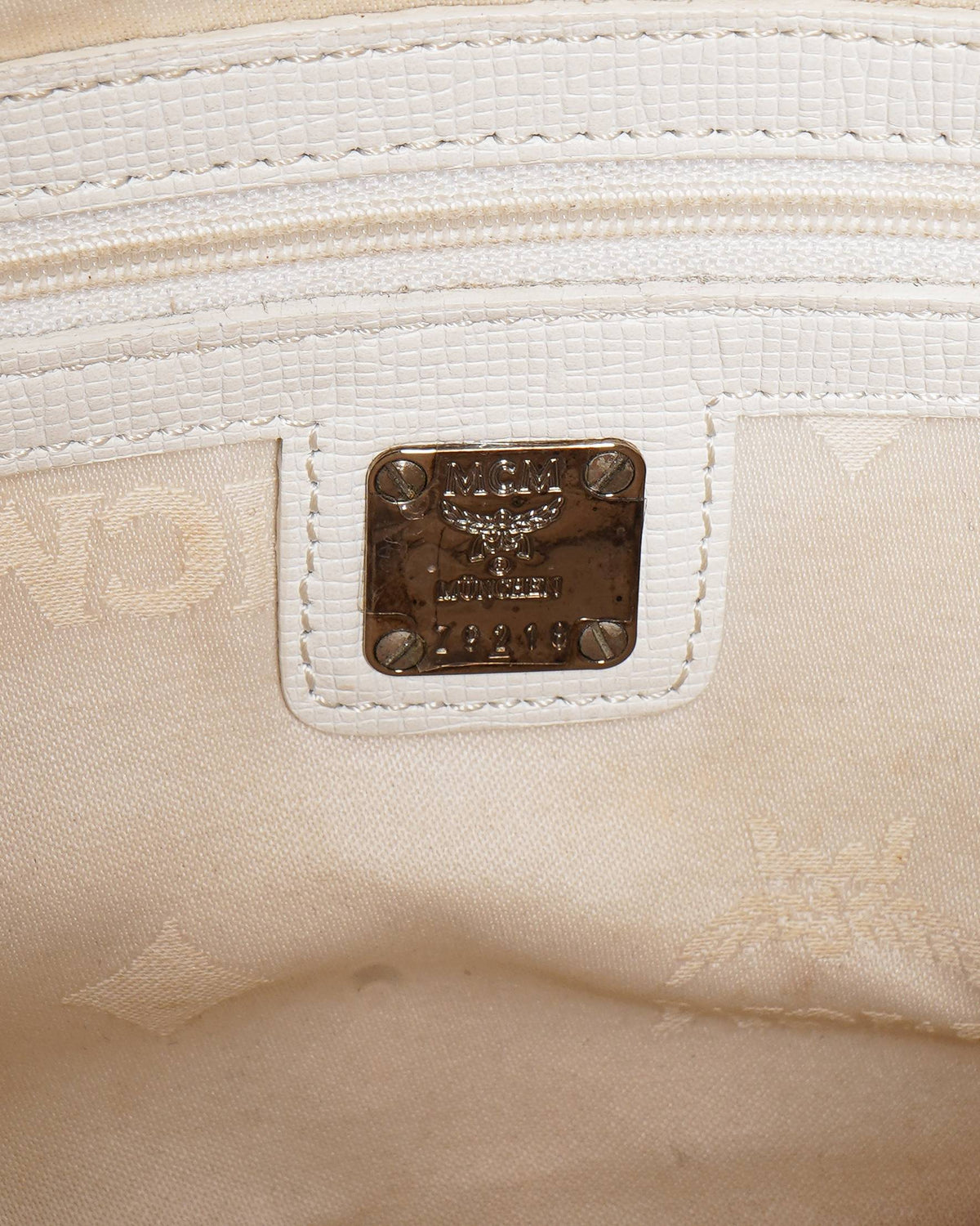 MCM White Boston leather handbag