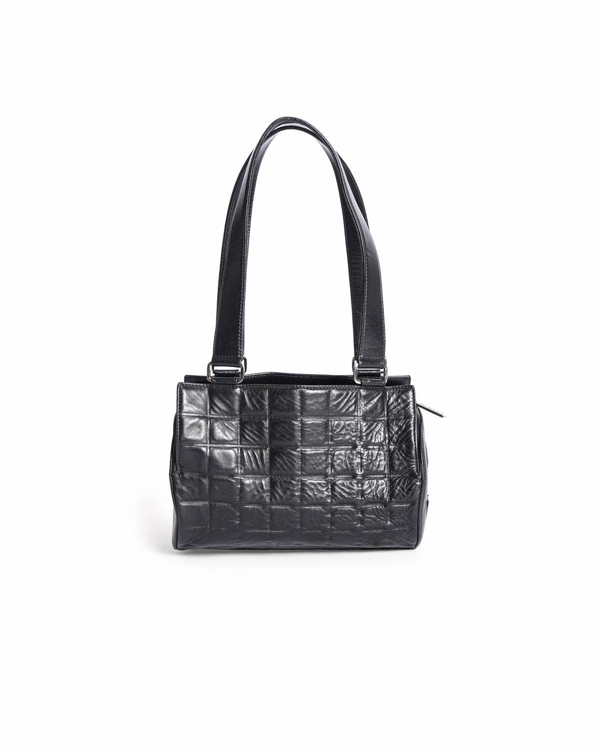 Chanel Black Leather Chocolate Bar Barrel Bag