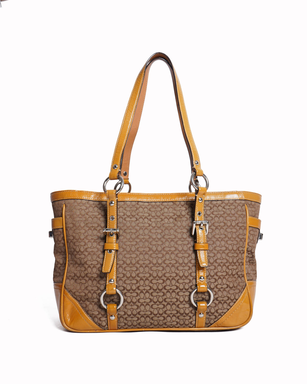 Coach canvas tote bag in brown